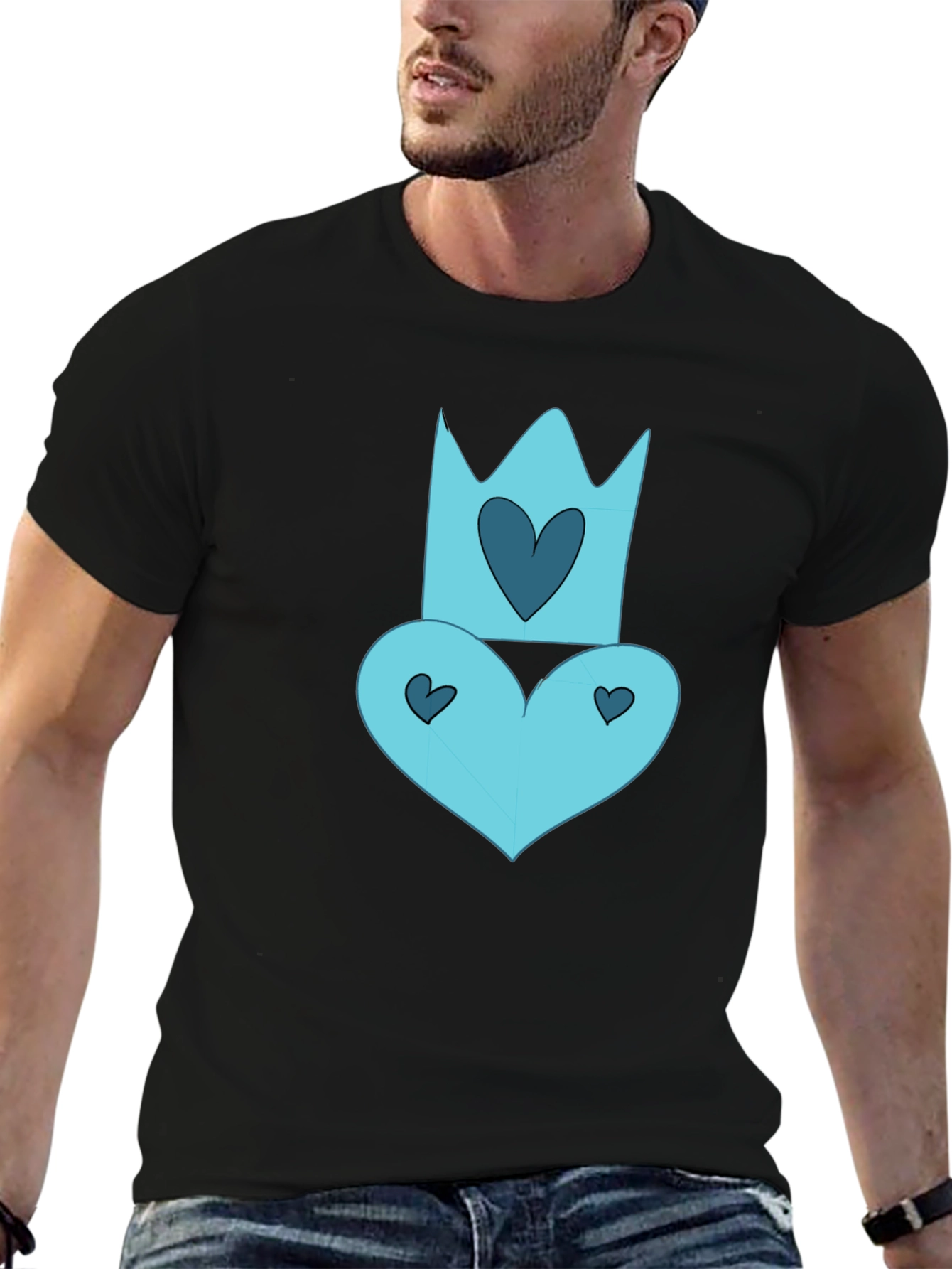 Queen of Hearts Black Tee