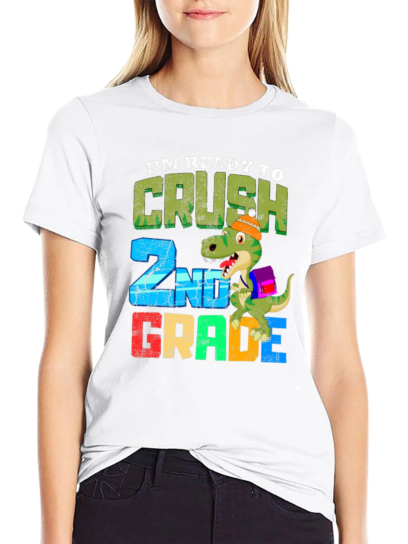 Ready to Crush 2nd Grade Dinosaur T-Shirt