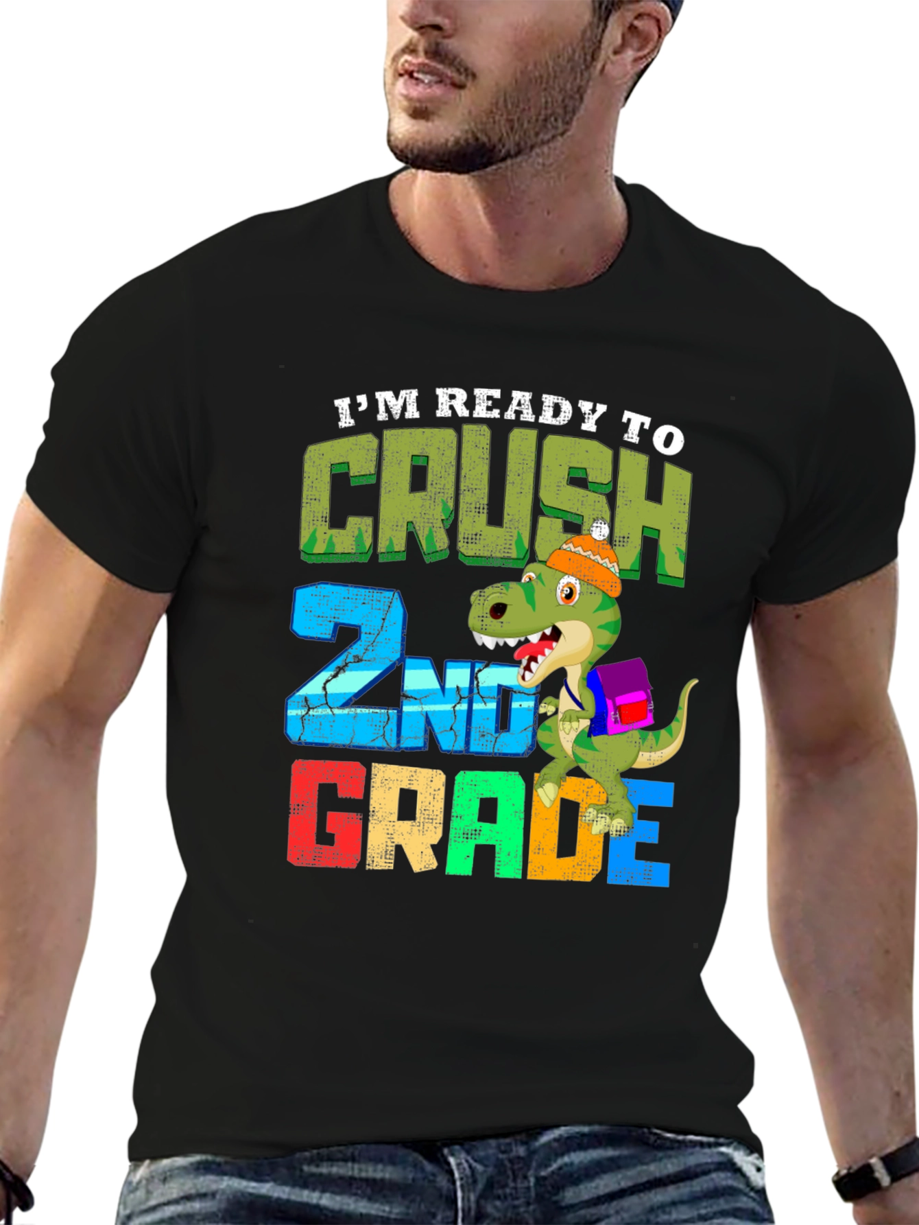 Ready to Crush 2nd Grade Dinosaur T-Shirt