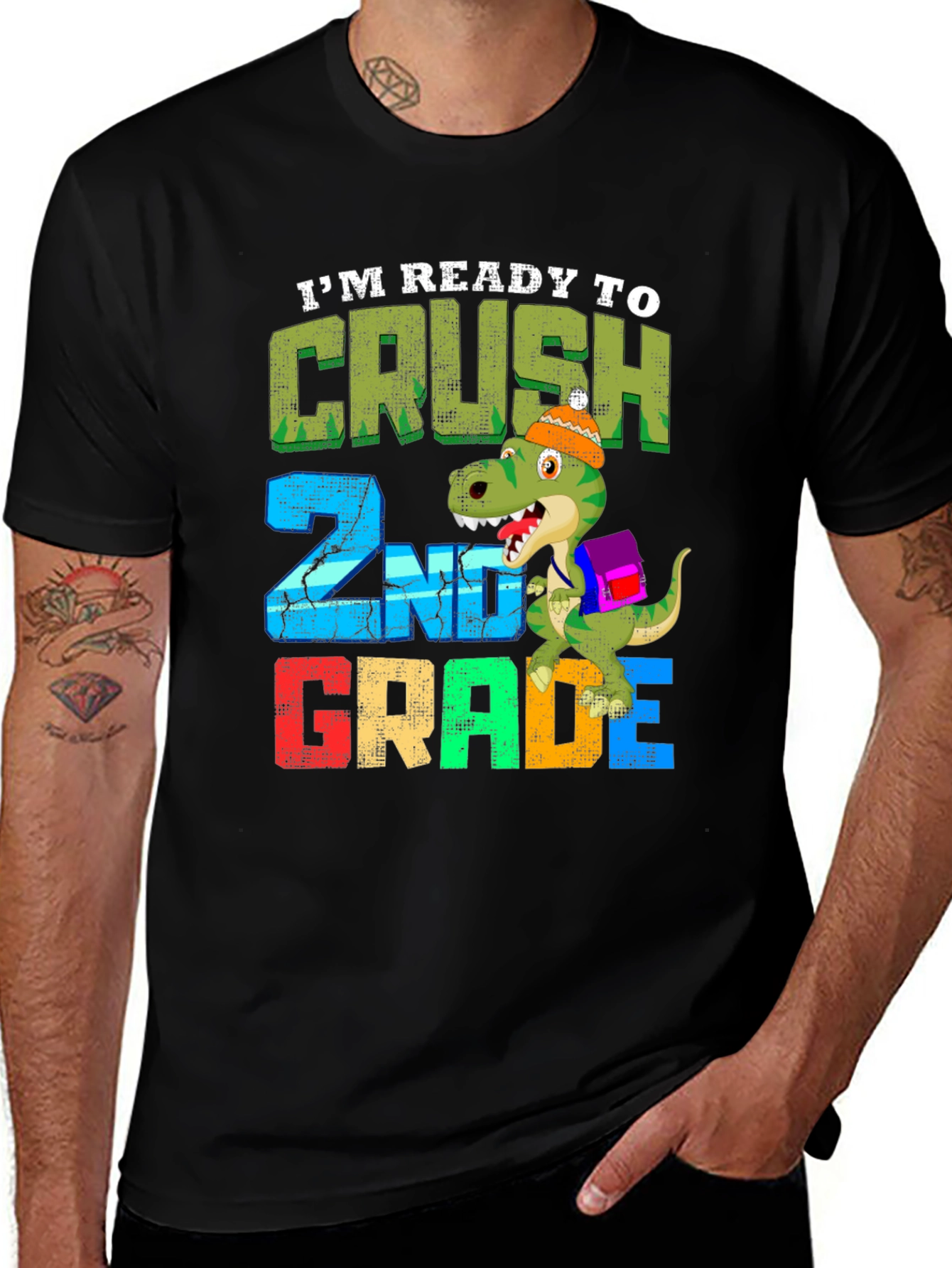 Ready to Crush 2nd Grade Dinosaur T-Shirt