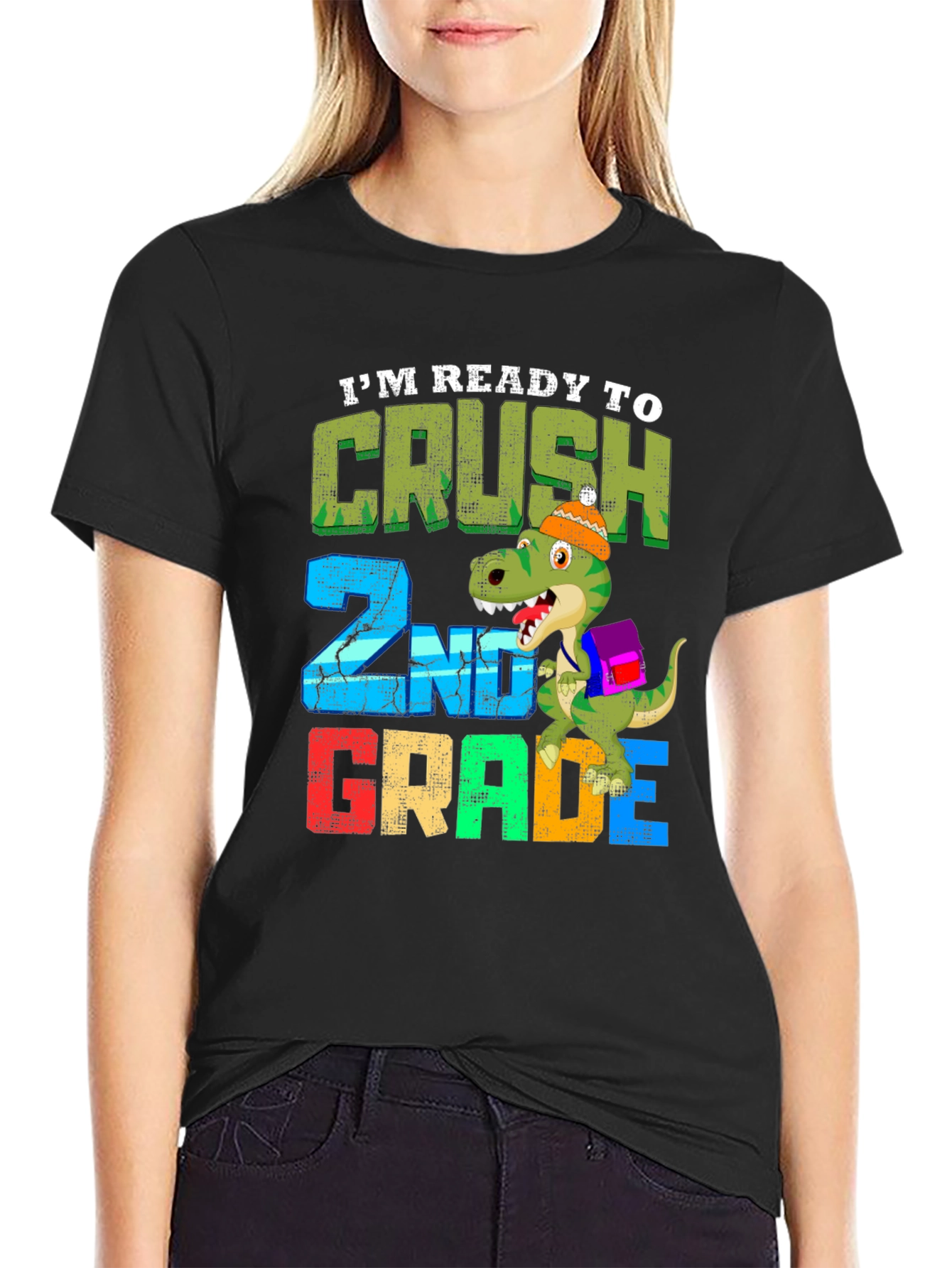 Ready to Crush 2nd Grade Dinosaur T-Shirt