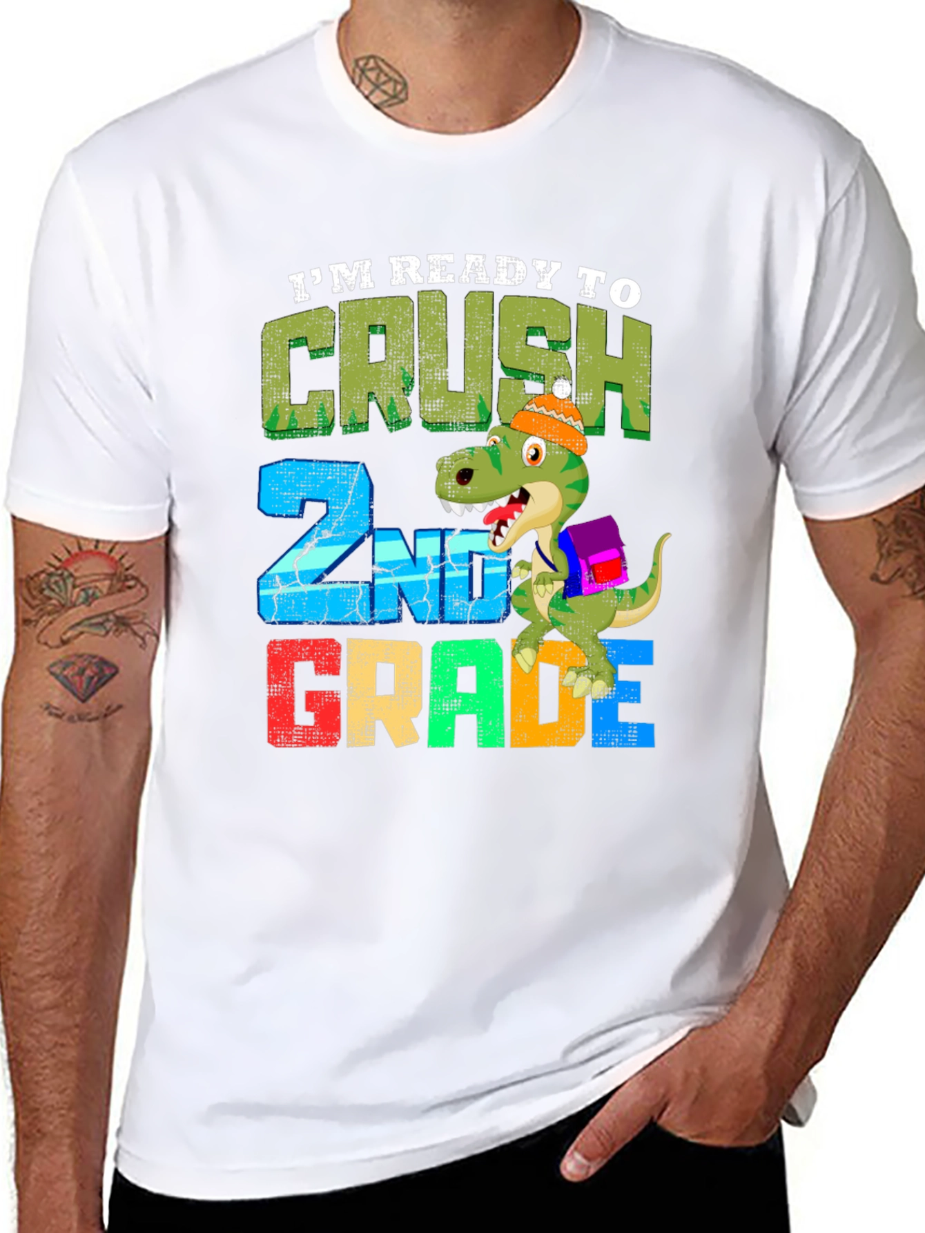 Ready to Crush 2nd Grade Dinosaur T-Shirt