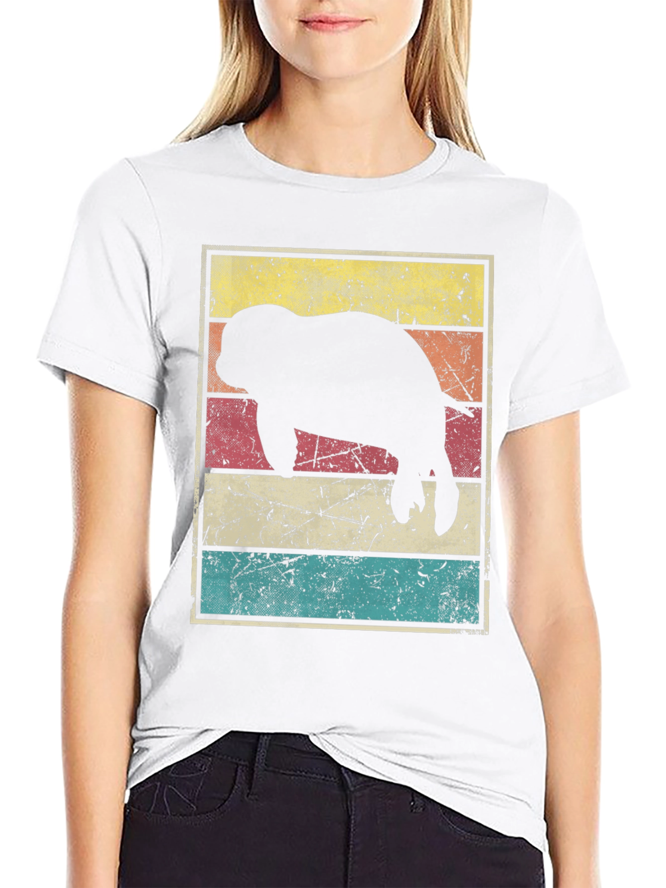 Retro Manatee Silhouette T-Shirt