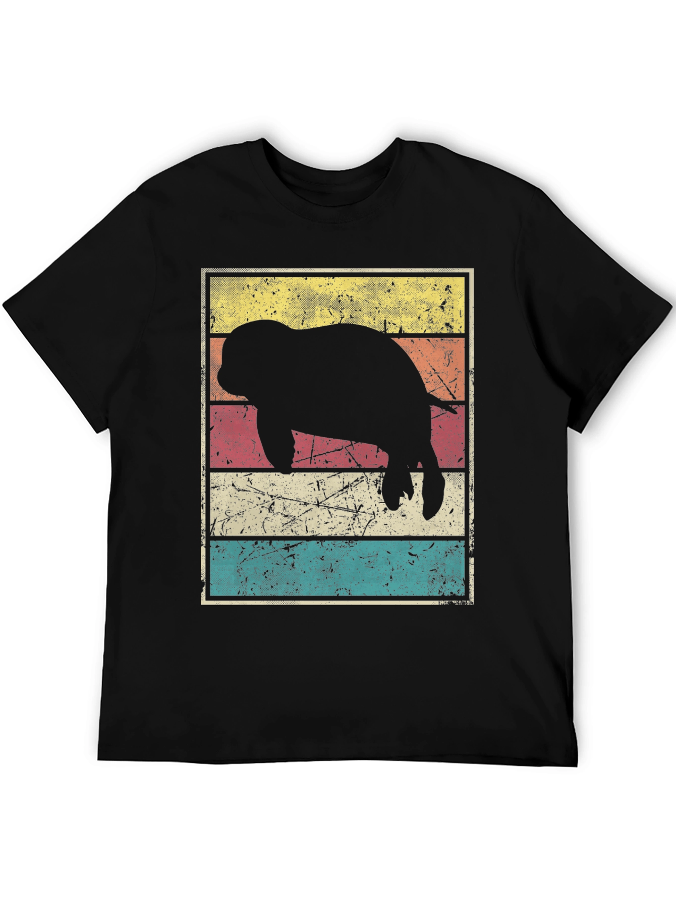 Retro Manatee Silhouette T-Shirt