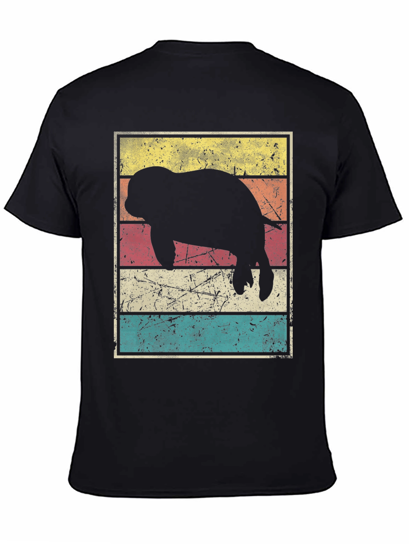Retro Manatee Silhouette T-Shirt