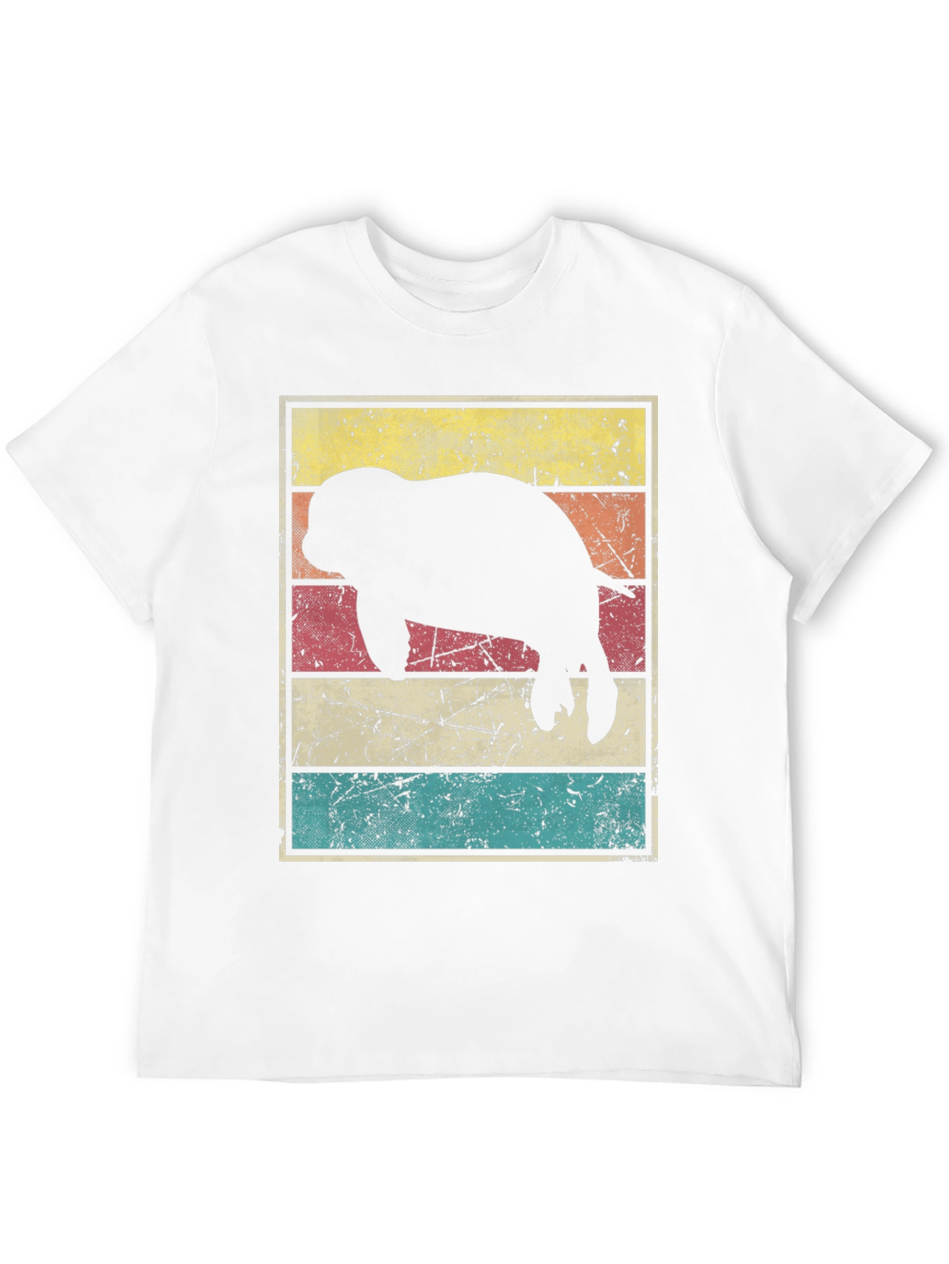 Retro Manatee Silhouette T-Shirt