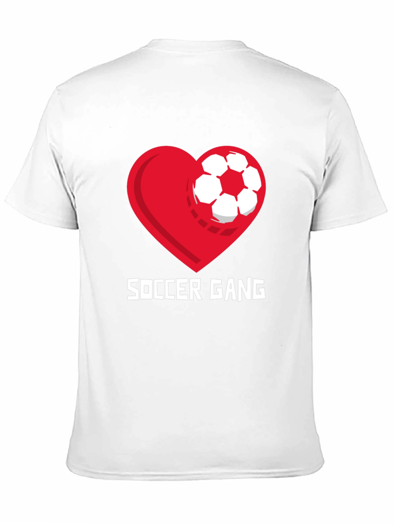 Soccer Gang Graphic T-Shirt - Heart and Ball Design