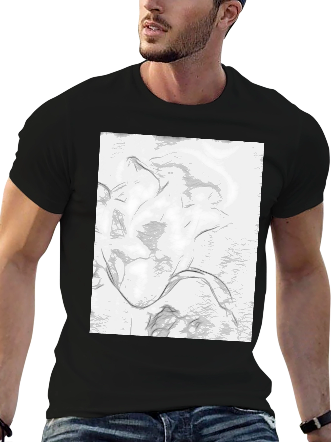 Abstract Design Black T-Shirt