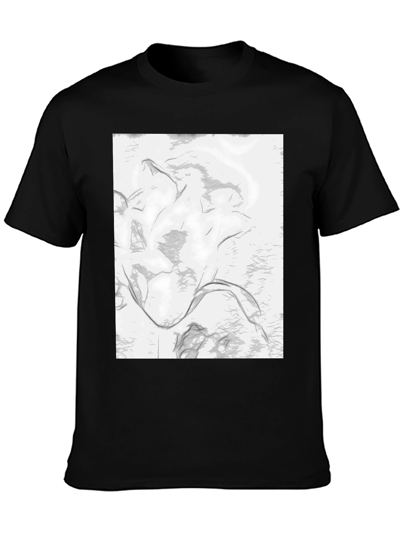 Abstract Design Black T-Shirt