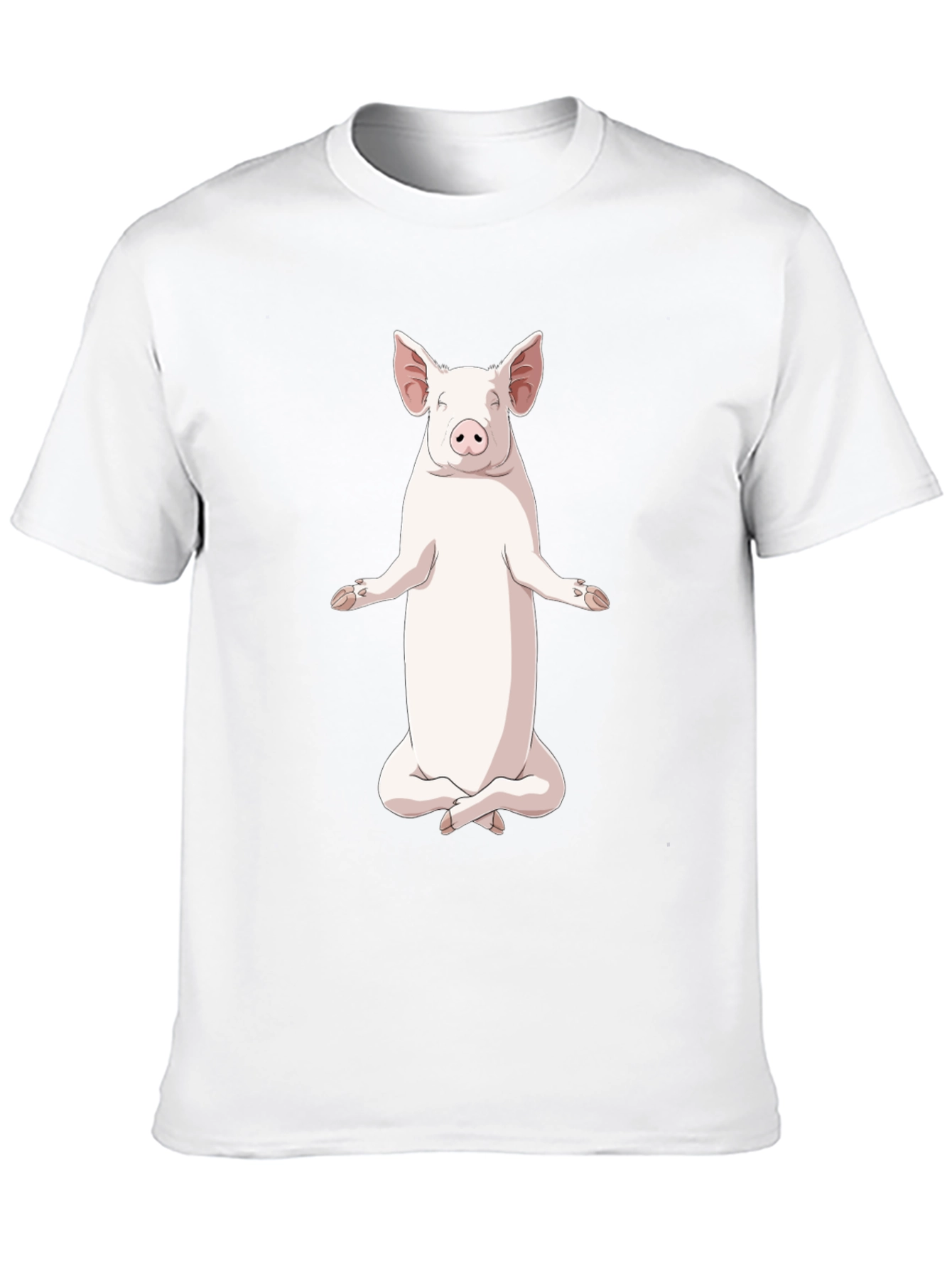 Yoga Pig Graphic T-Shirt - Relaxed Fit Black