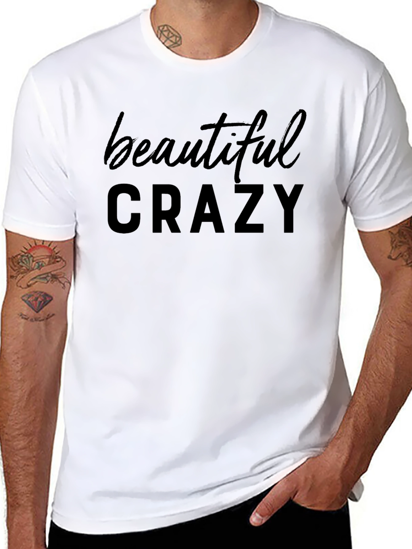 Beautiful Crazy Graphic T-Shirt - Soft Cotton Blend