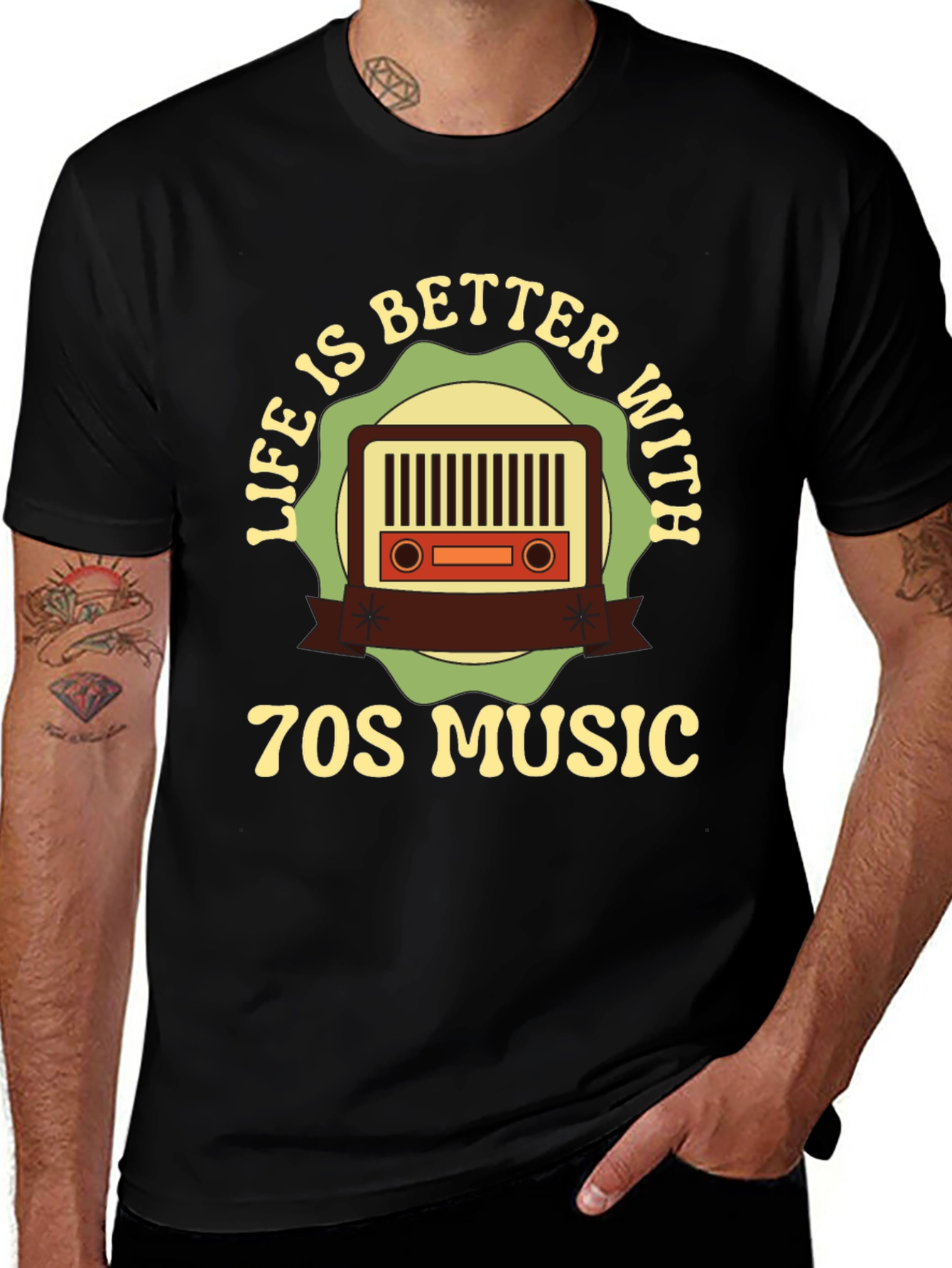 Retro 70s Music T-Shirt