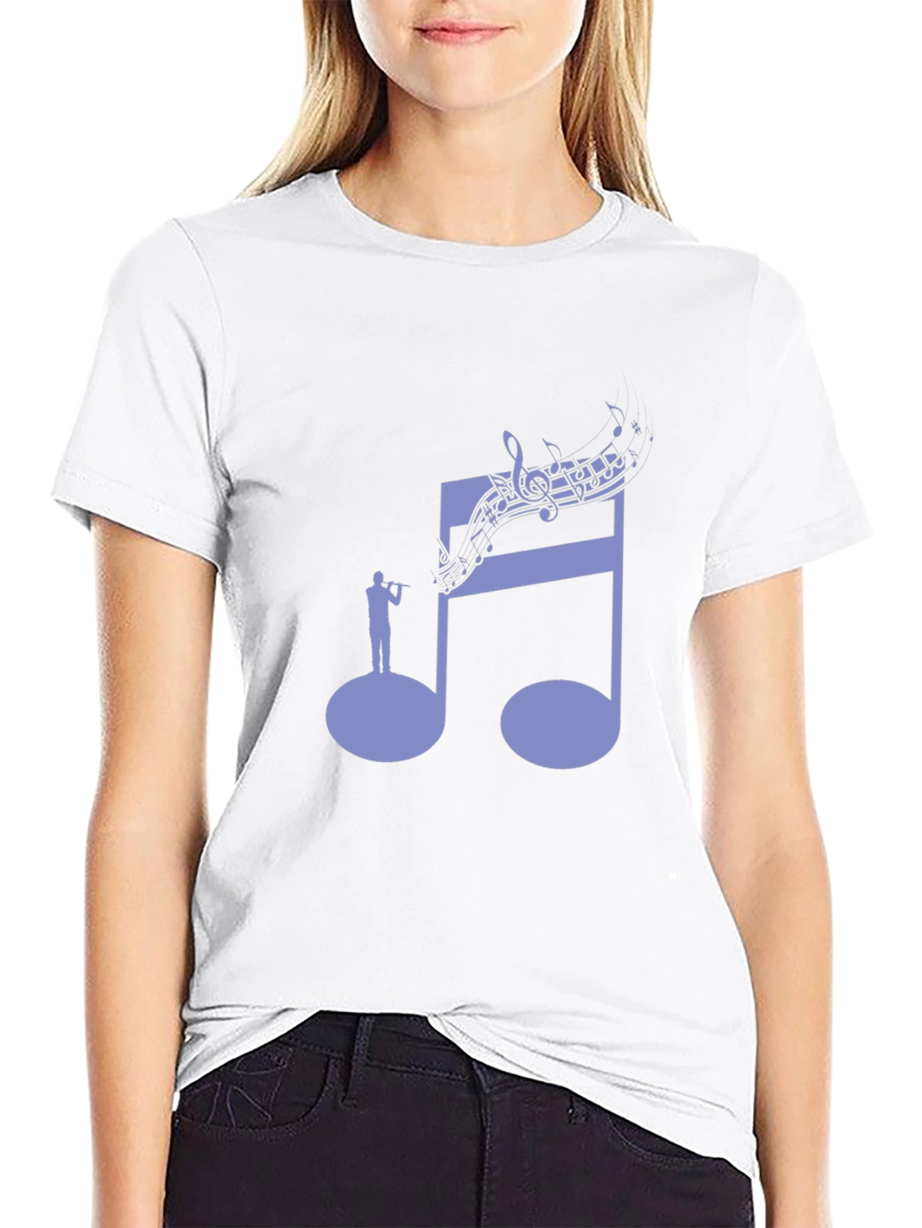 Musical Note T-Shirt | Unique Flute Player Design