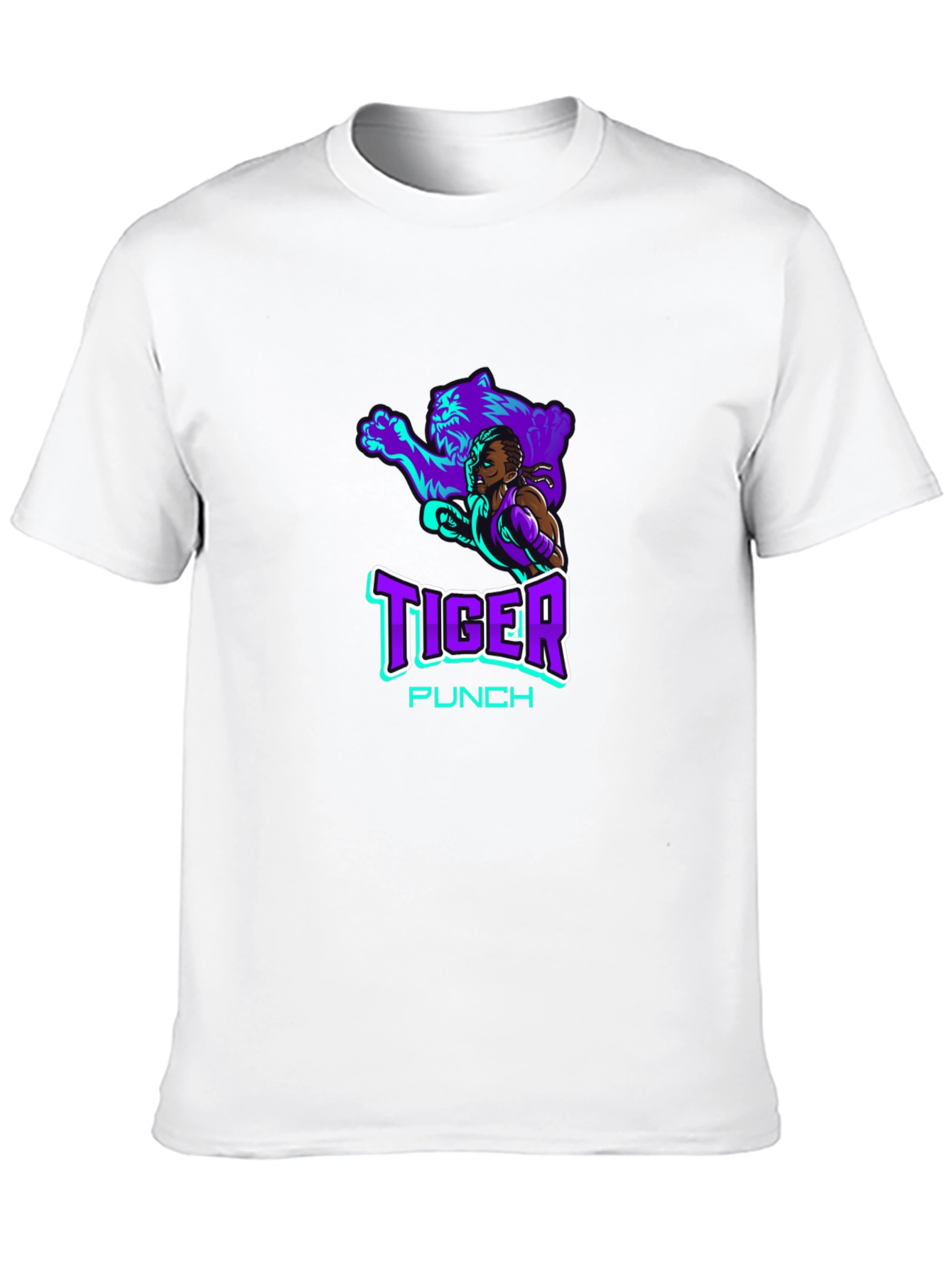 Tiger Punch Graphic Black T-Shirt