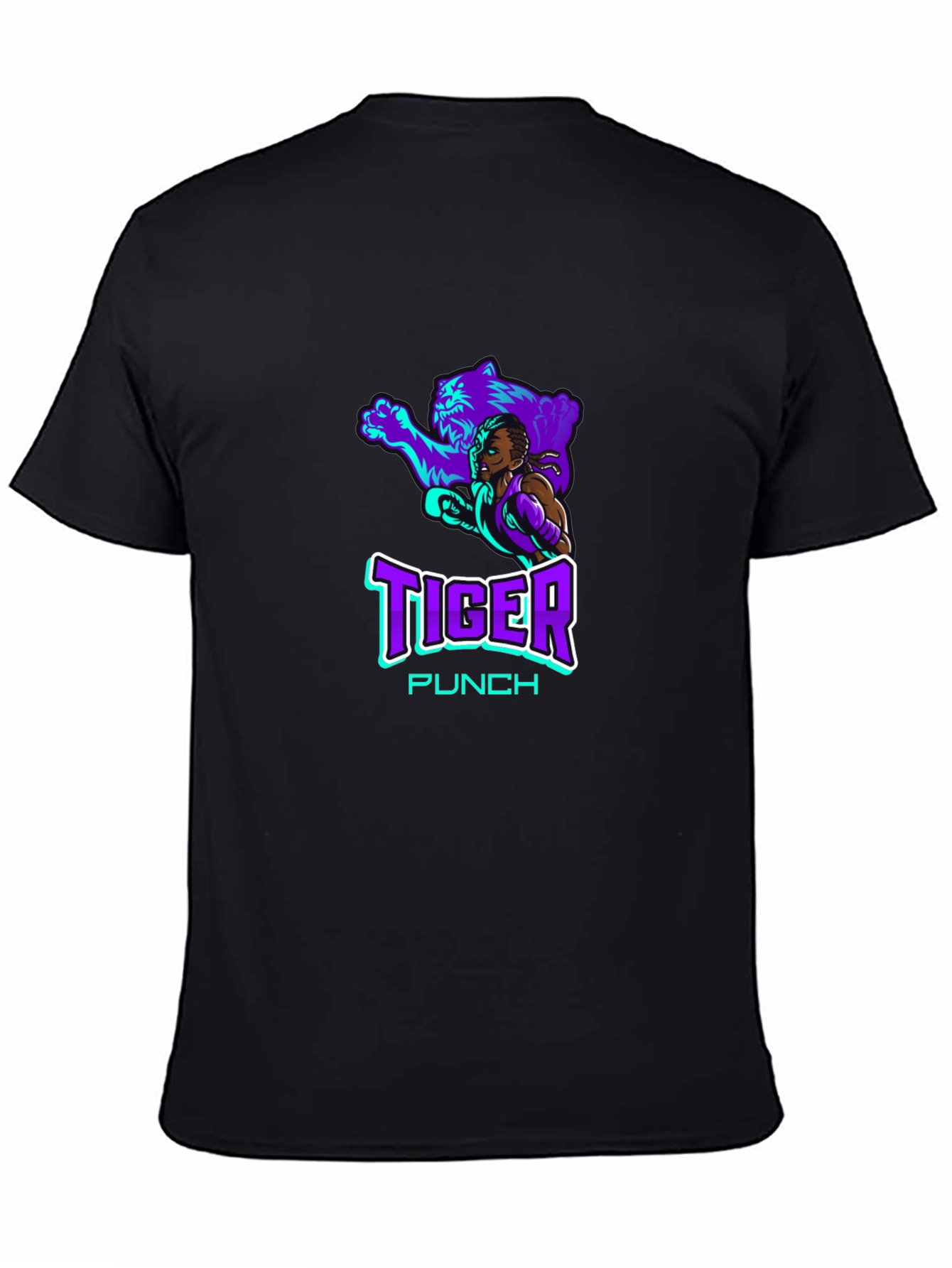 Tiger Punch Graphic Black T-Shirt