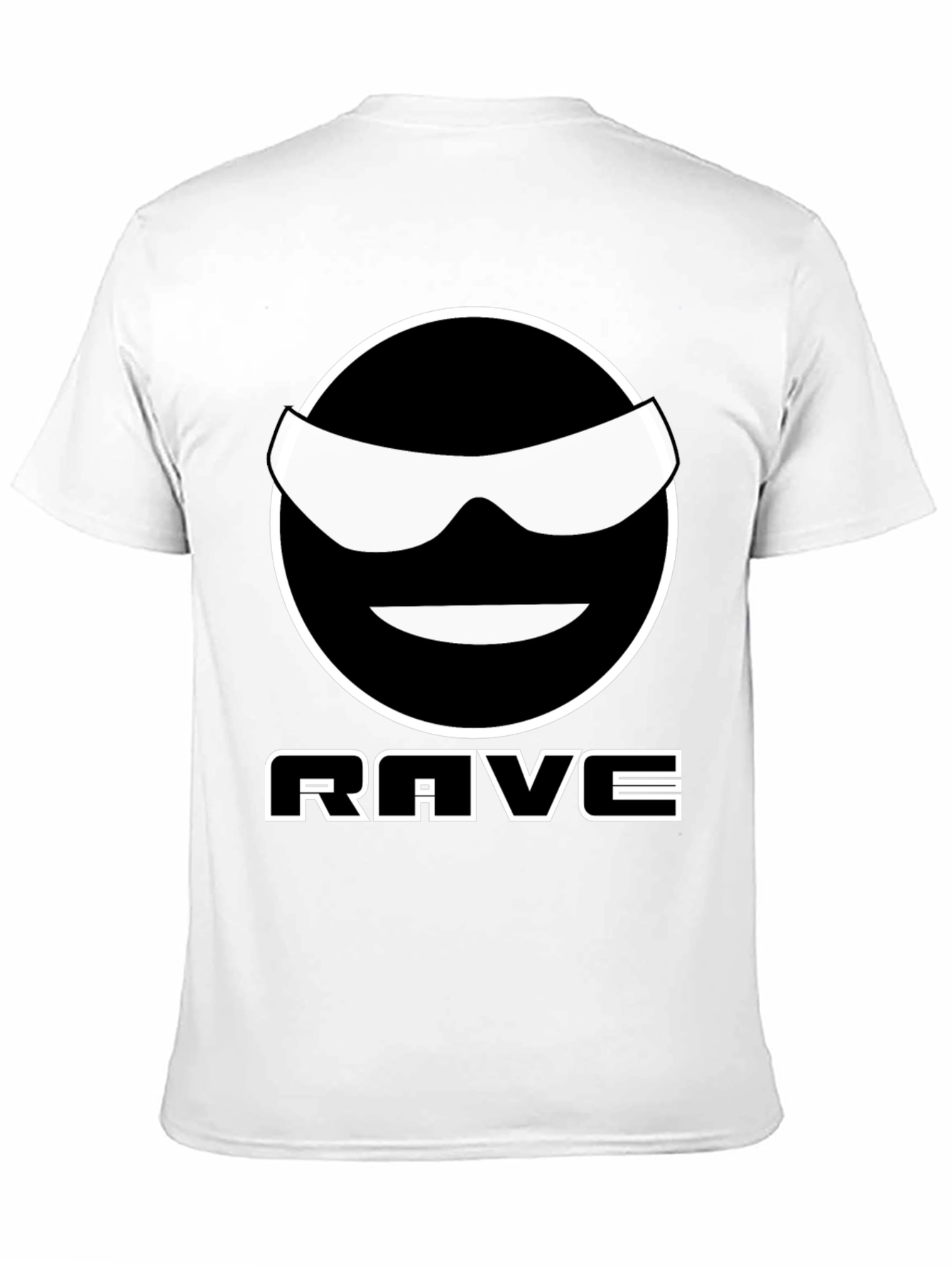 Rave Smiley Graphic T-Shirt - Cool Black Tee