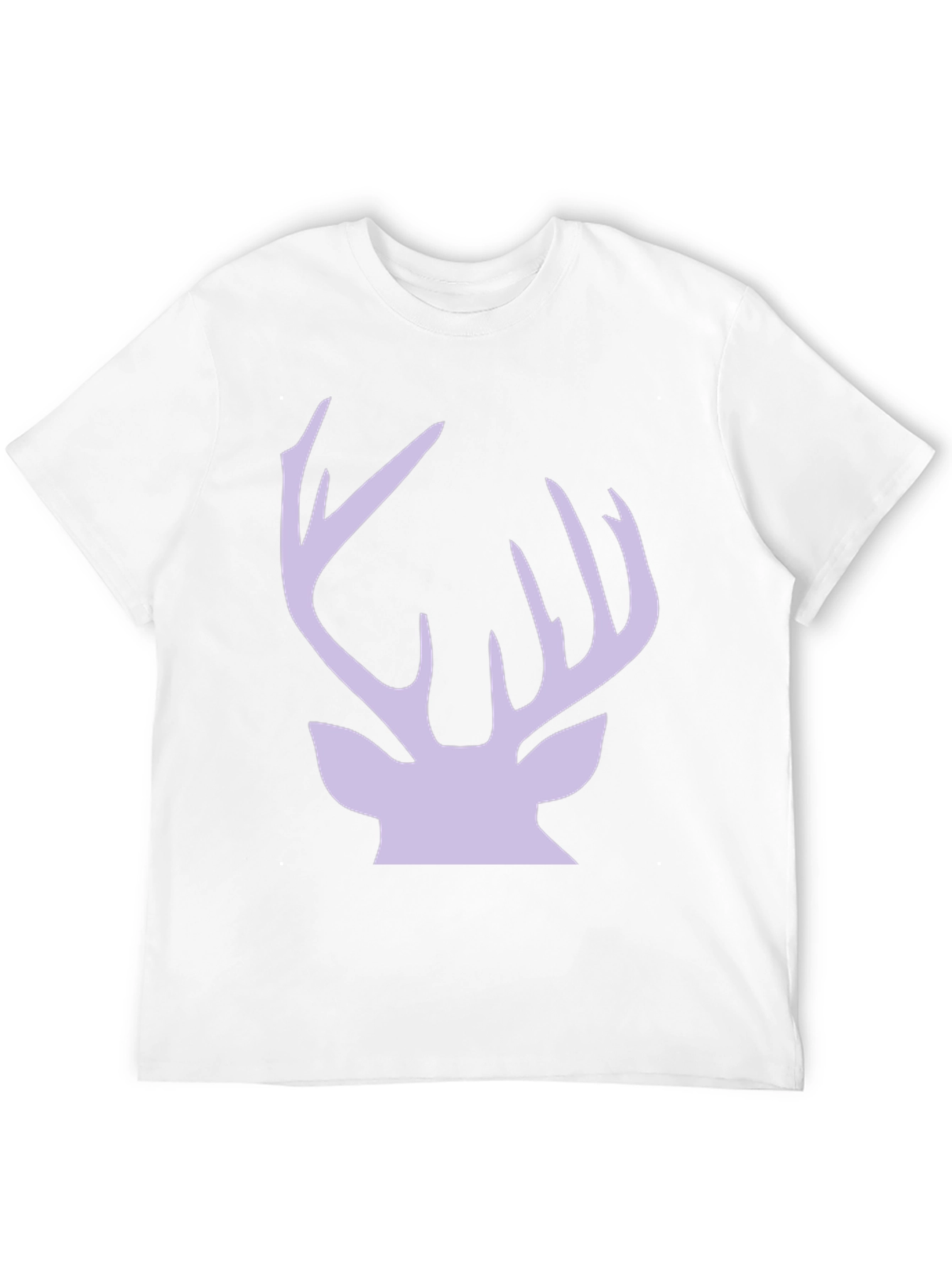 Deer Antler Graphic Tee - Stylish Black Cotton T-Shirt