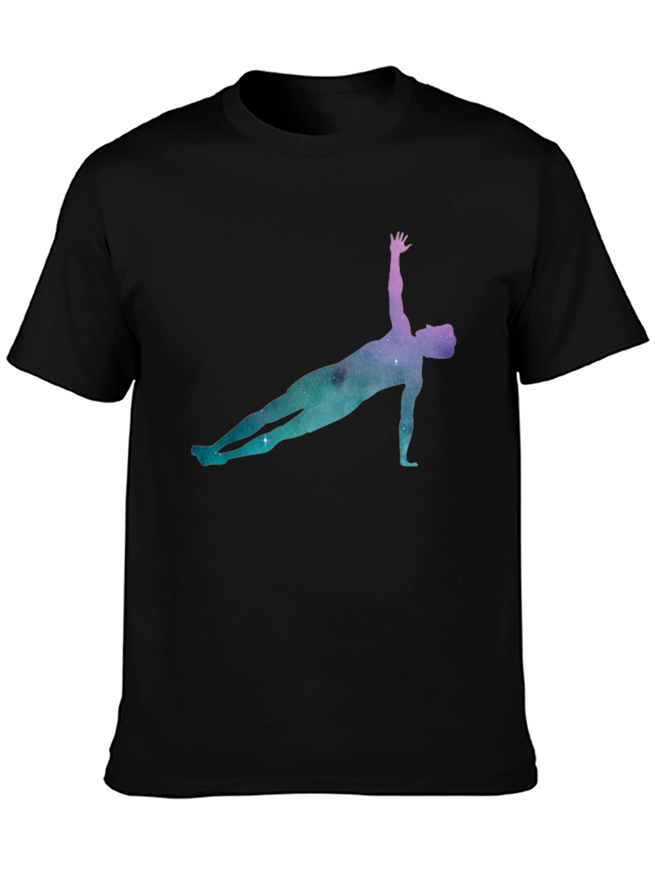 Cosmic Yoga Pose Black Tee