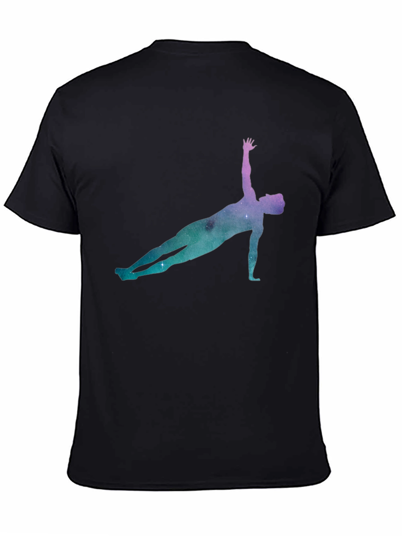Cosmic Yoga Pose Black Tee