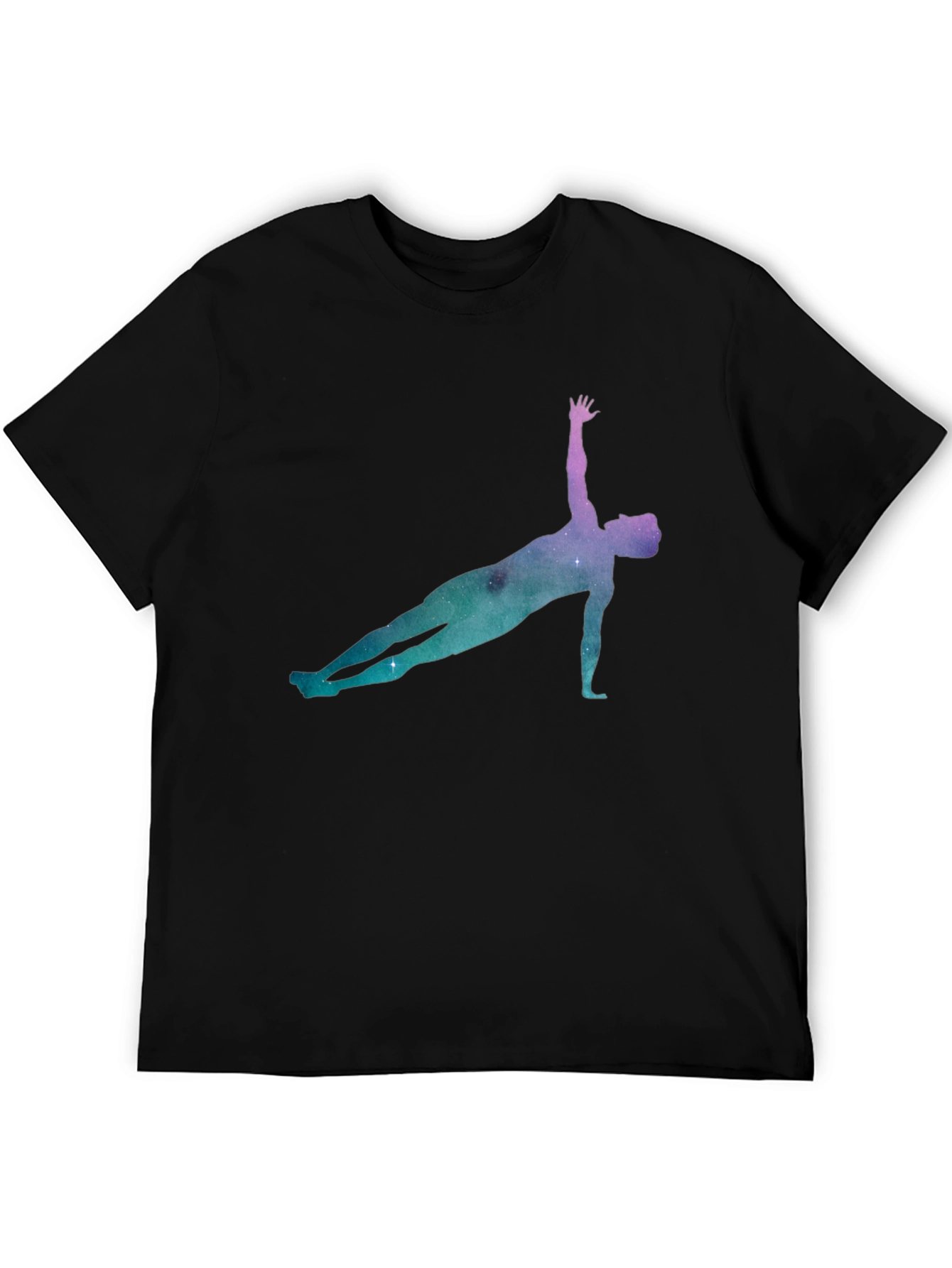 Cosmic Yoga Pose Black Tee