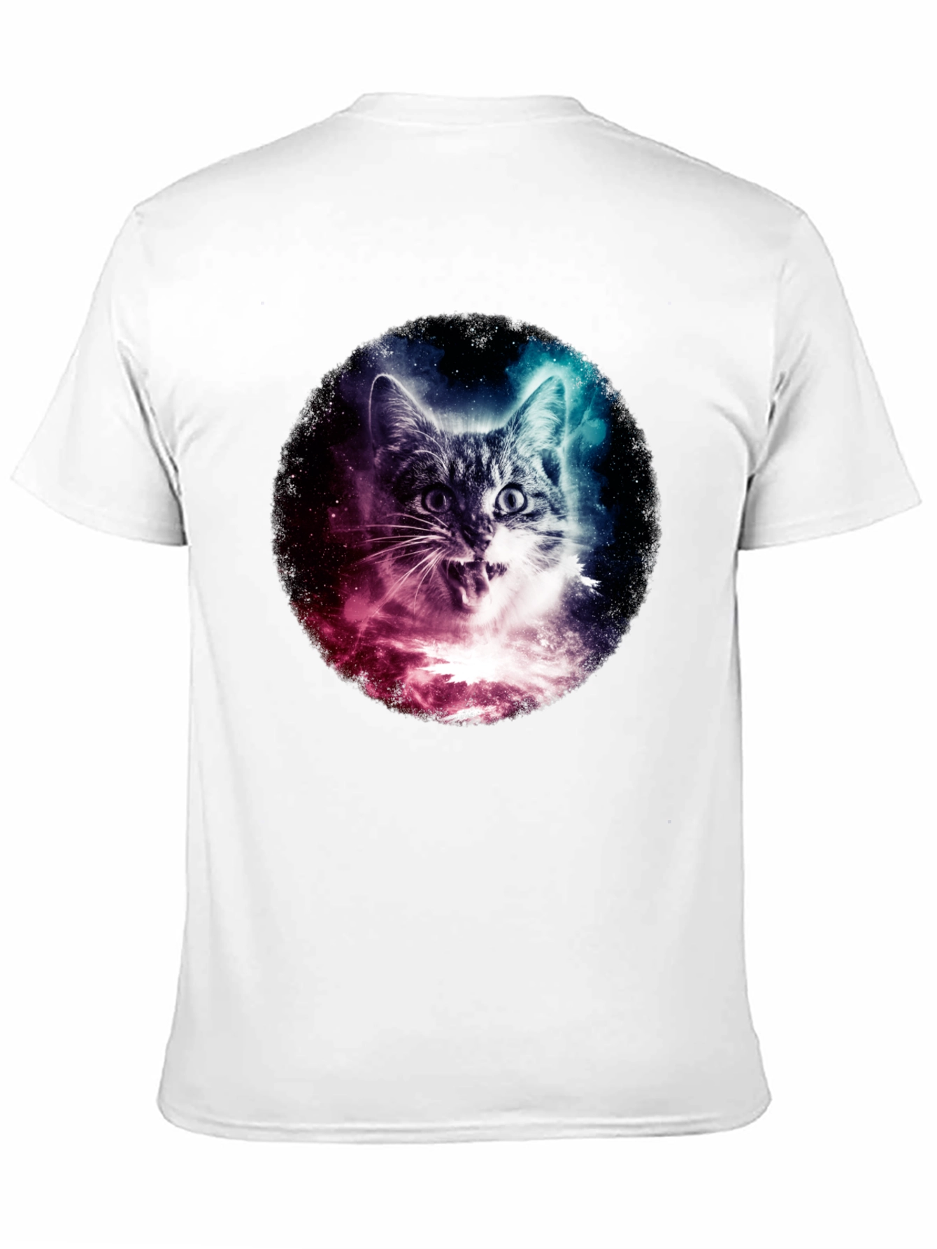 Cosmic Cat Graphic Black T-Shirt