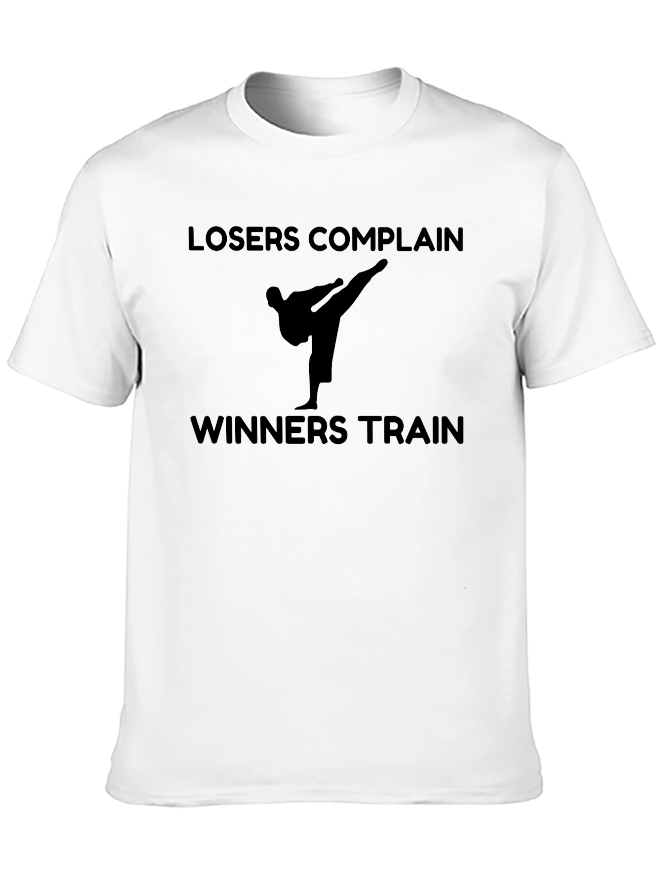 Losers Complain Winners Train Black T-Shirt