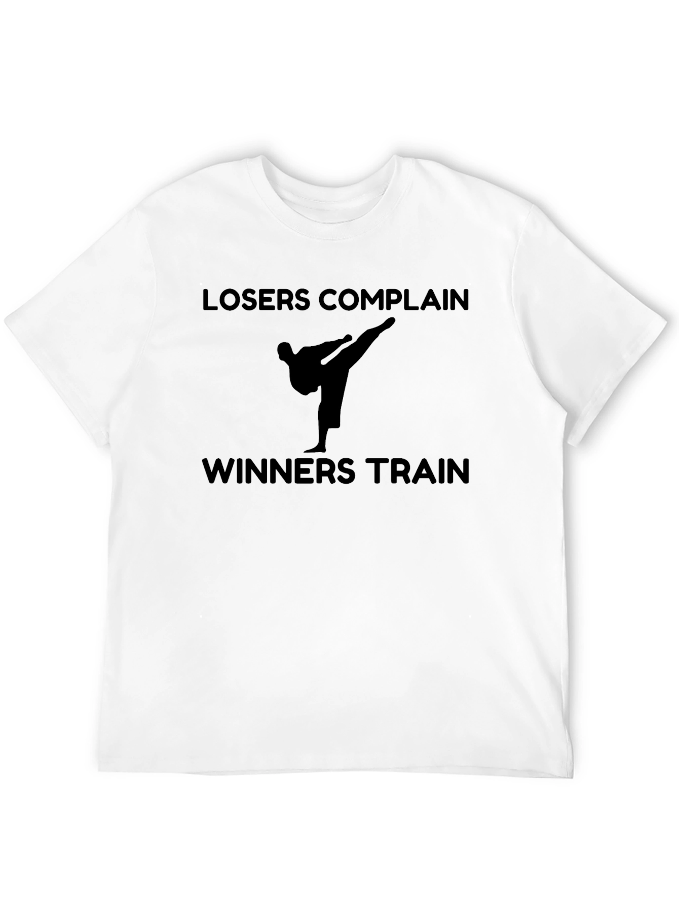Losers Complain Winners Train Black T-Shirt