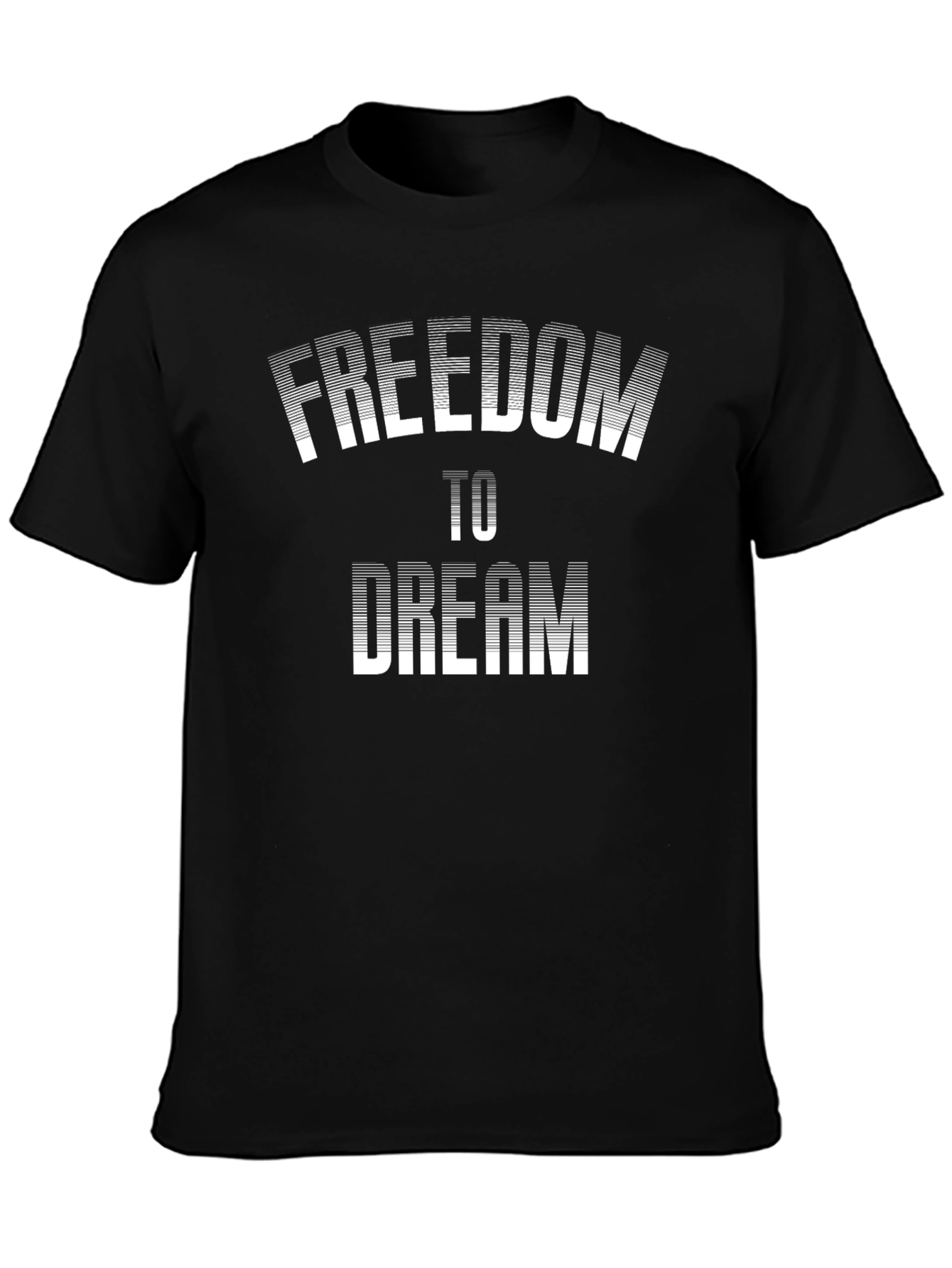 Freedom to Dream Graphic Tee - Black Casual T-Shirt