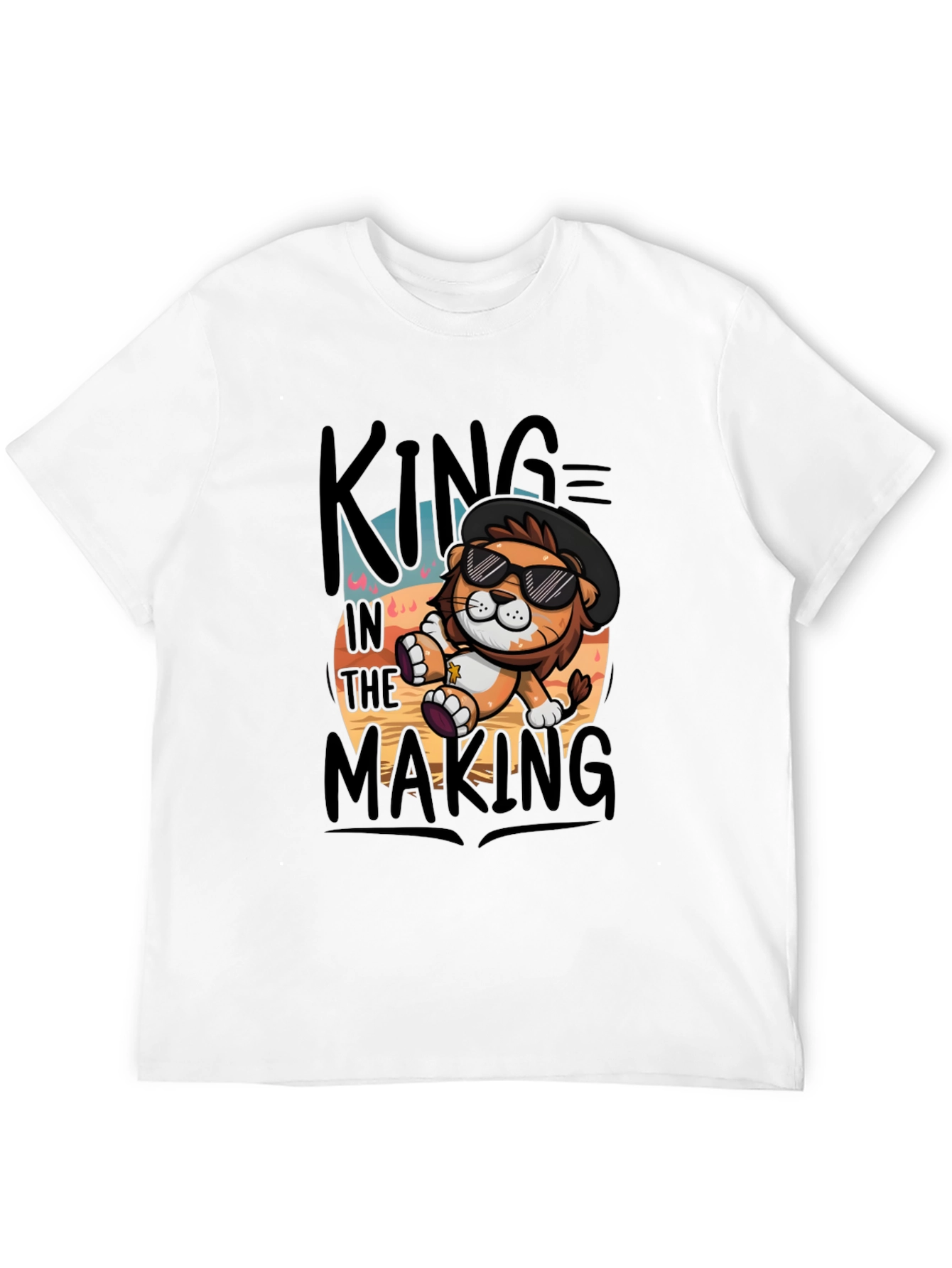King in the Making Black Graphic T-Shirt