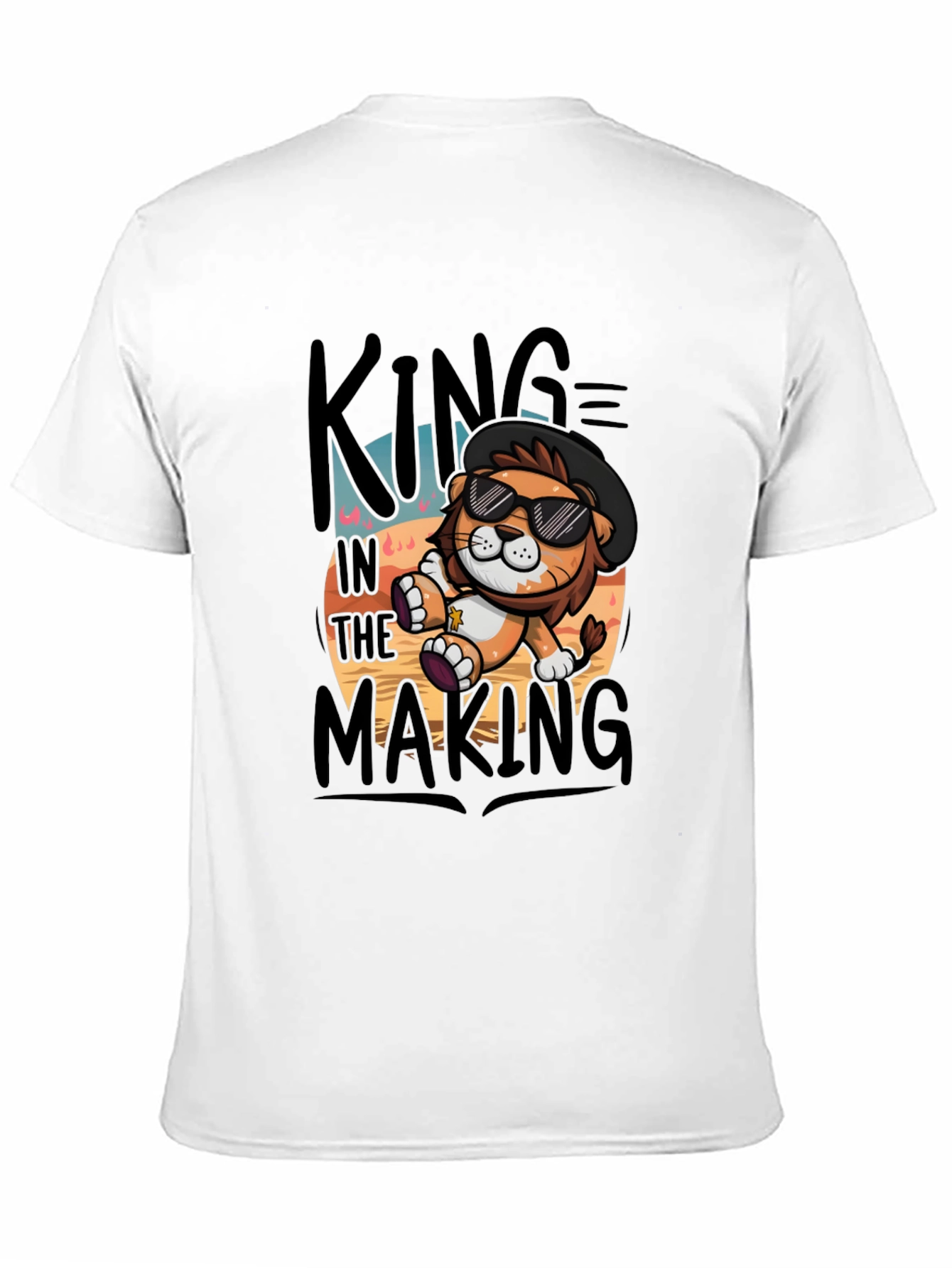 King in the Making Black Graphic T-Shirt