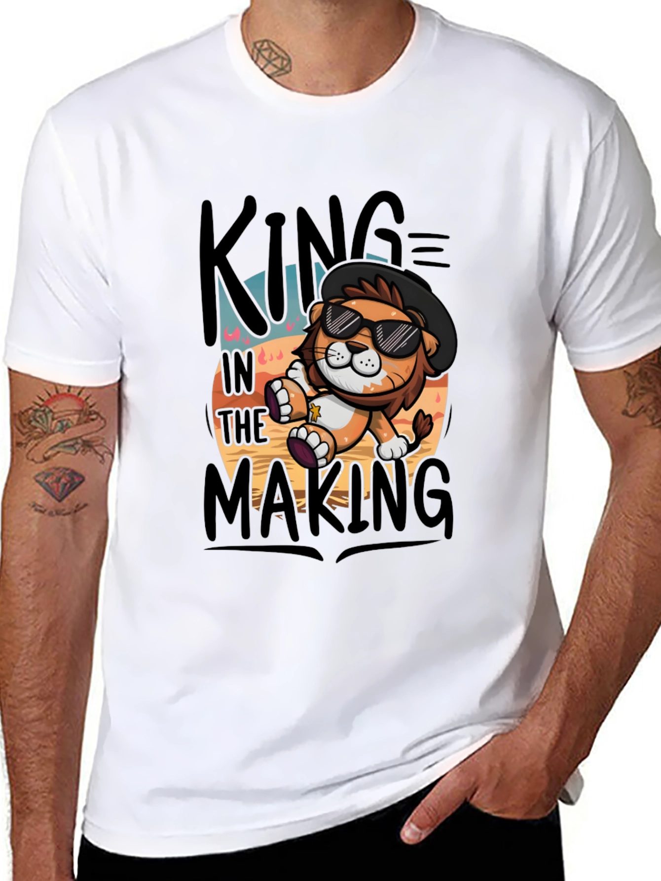 King in the Making Black Graphic T-Shirt