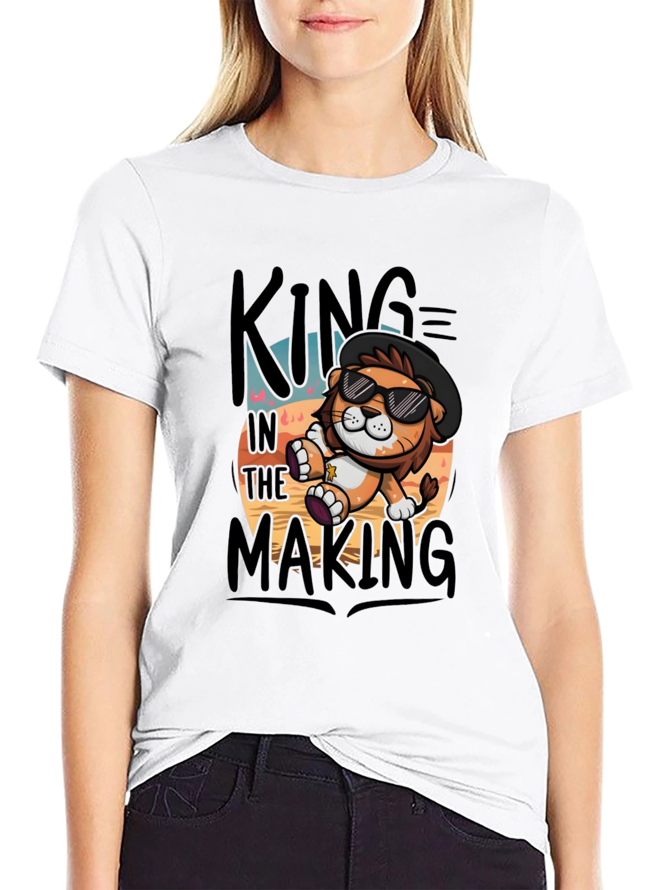 King in the Making Black Graphic T-Shirt