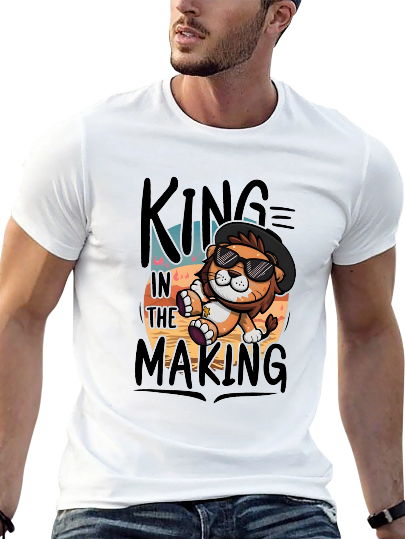 King in the Making Black Graphic T-Shirt