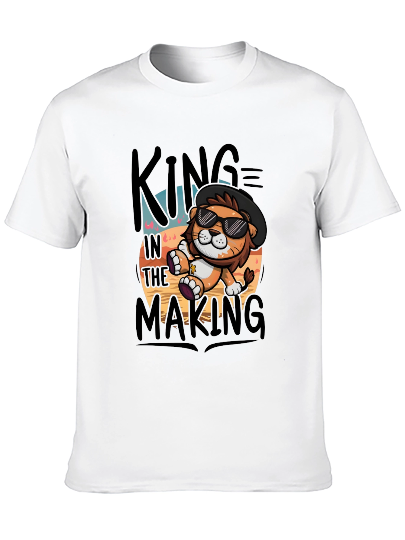 King in the Making Black Graphic T-Shirt