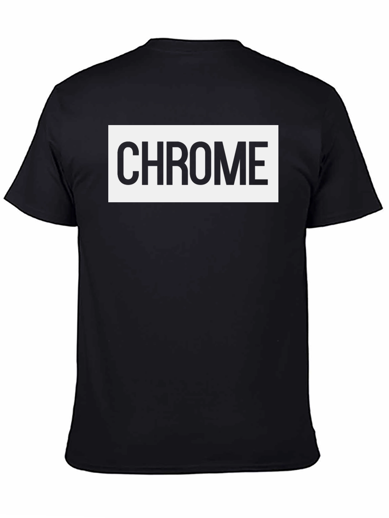 Chrome Logo Black T-Shirt - Cool & Casual