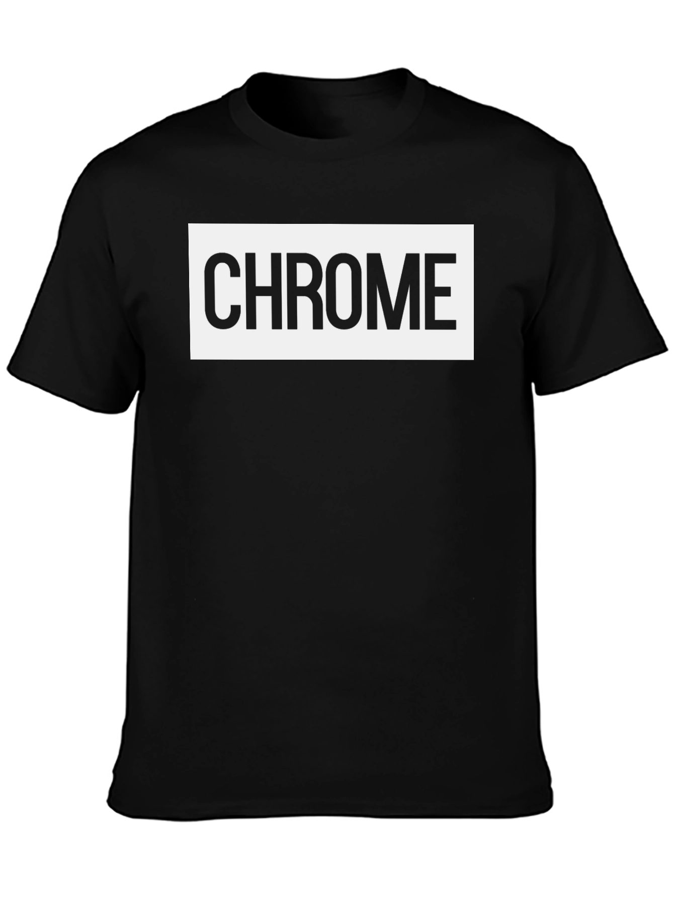 Chrome Logo Black T-Shirt - Cool & Casual