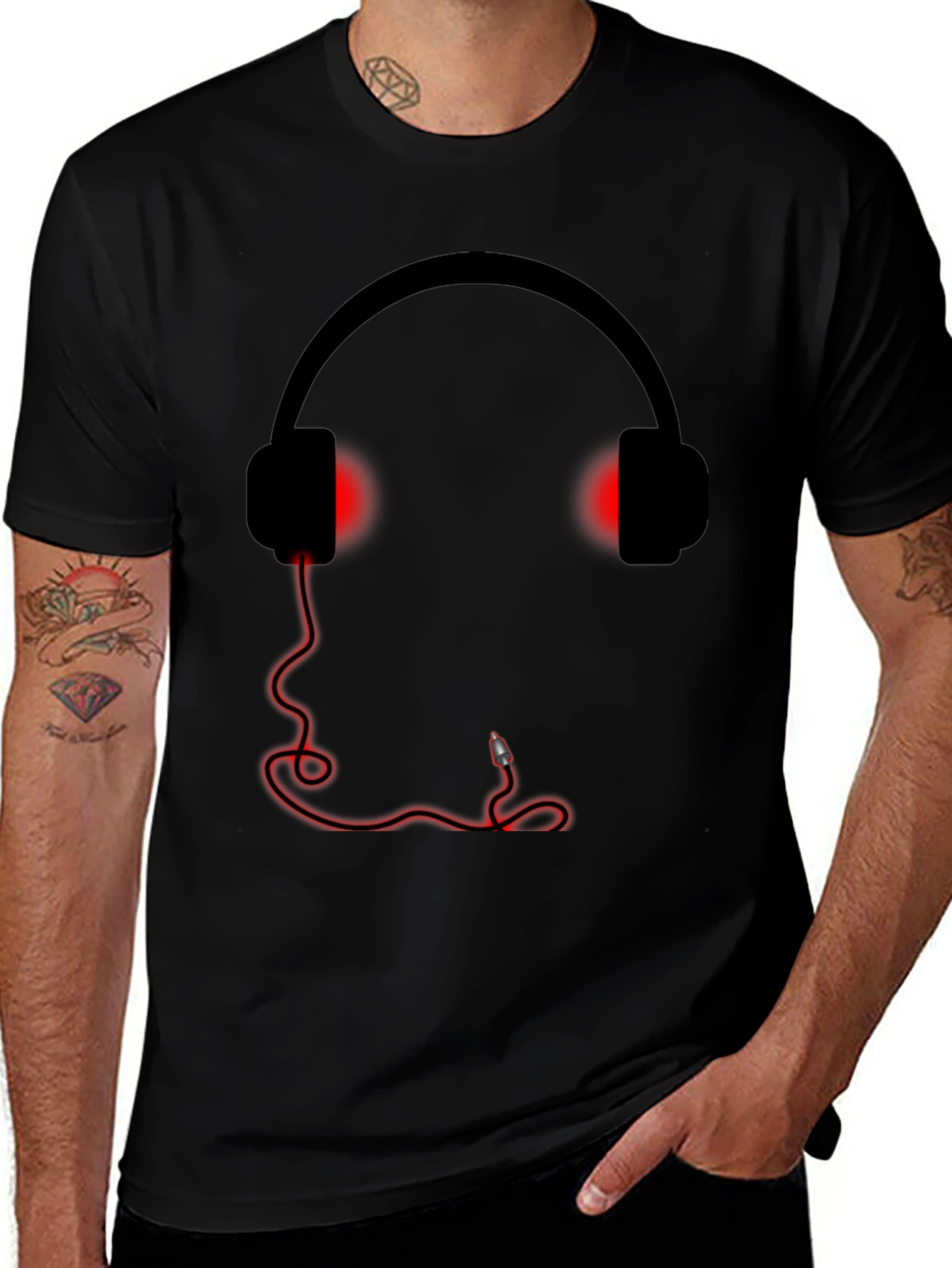 Headphone Graphic Tee - Music Lovers T-Shirt