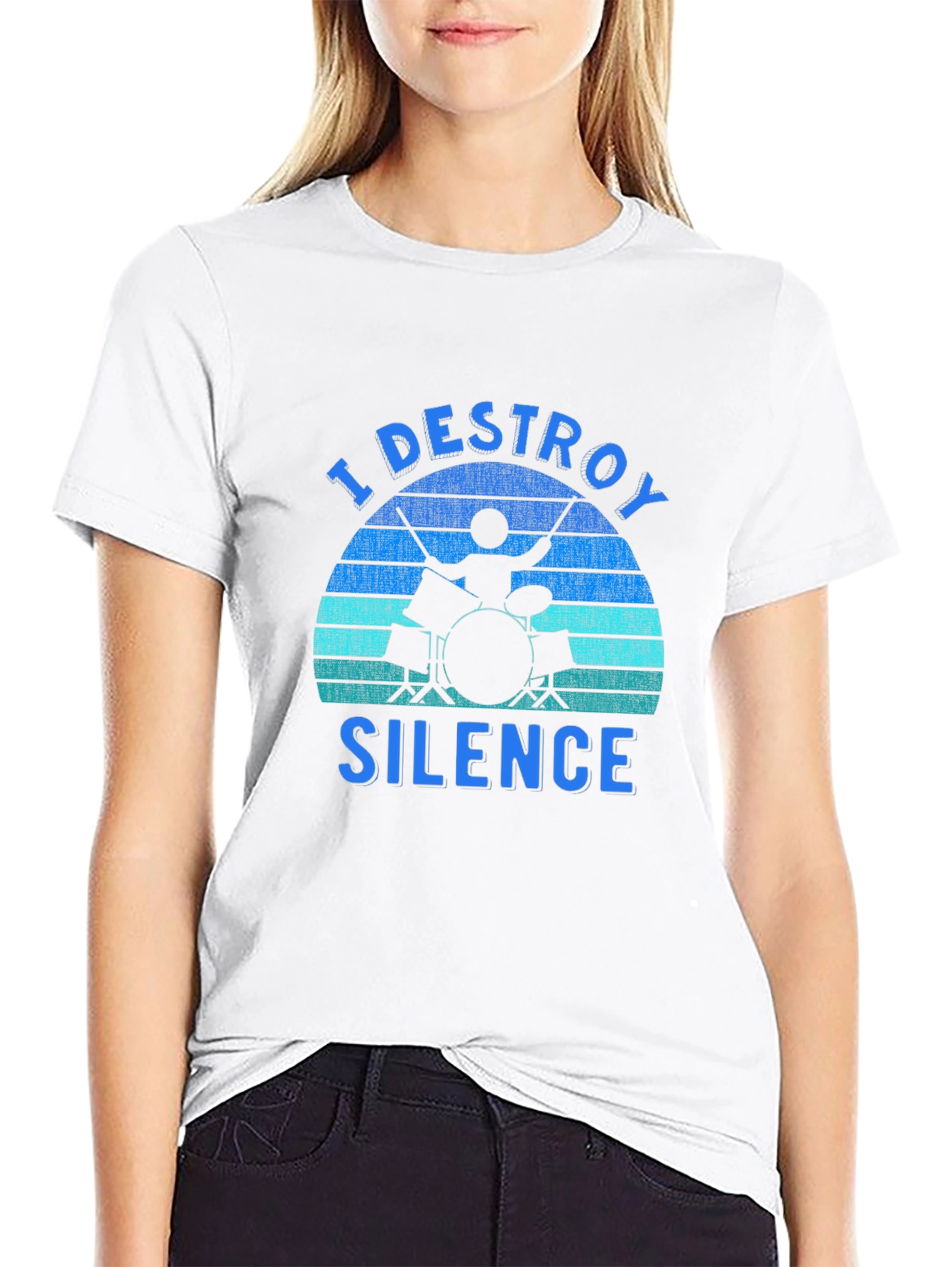I Destroy Silence Drummer Graphic Tee