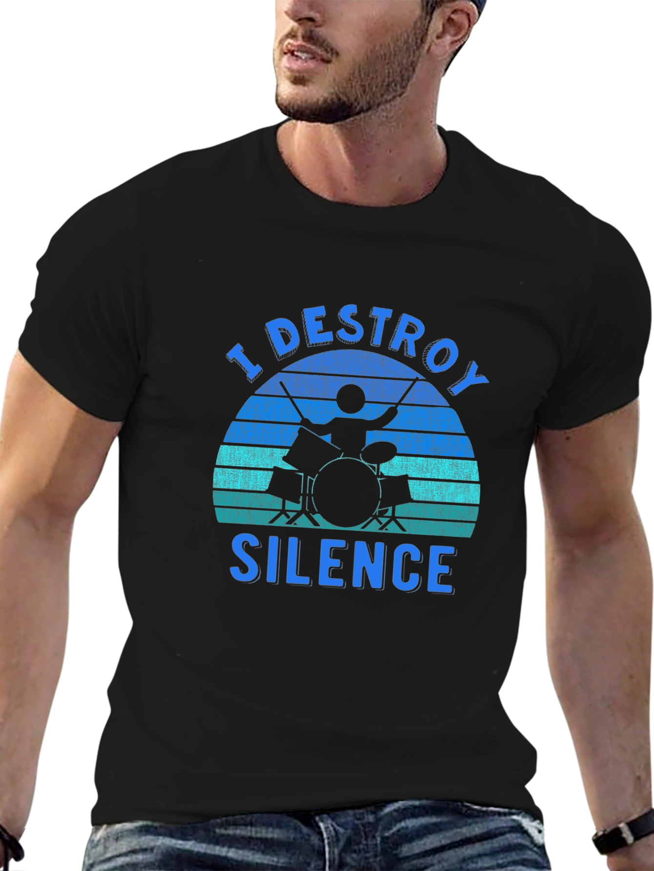 I Destroy Silence Drummer Graphic Tee