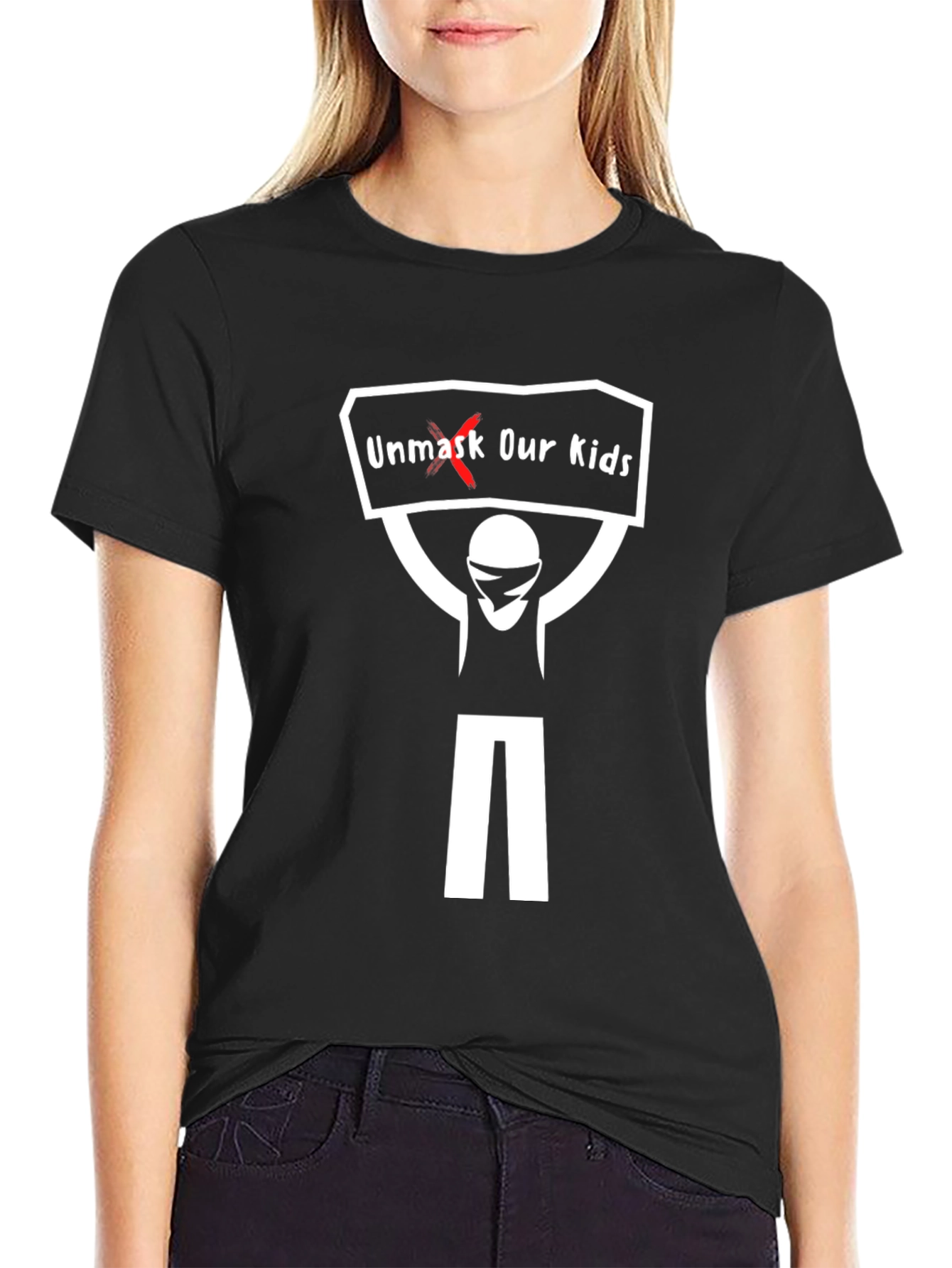 Unmask Our Kids Graphic Tee - Black