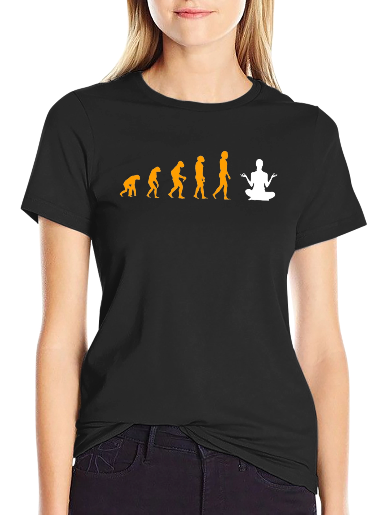 Evolution of Yoga T-Shirt - Black