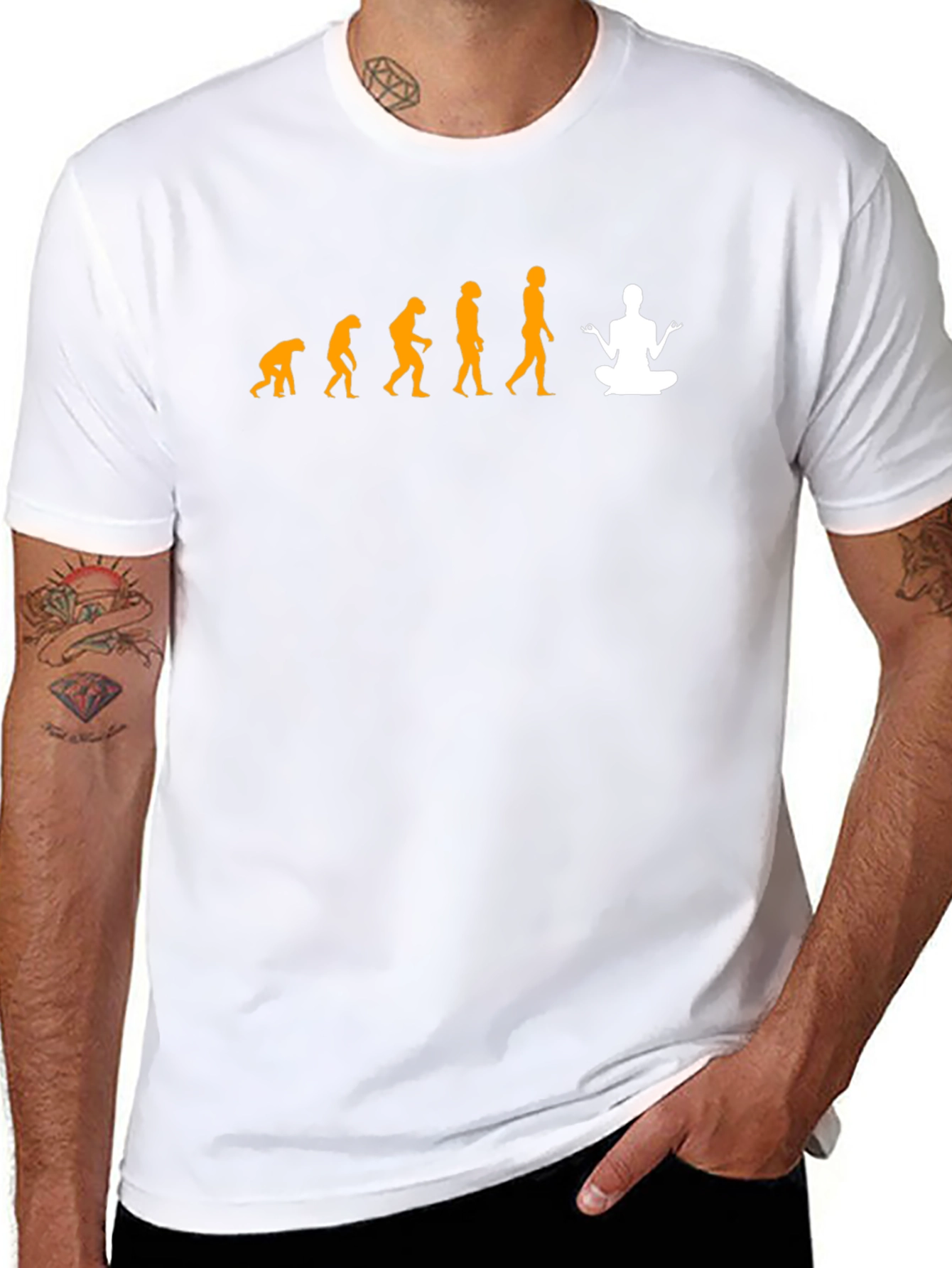 Evolution of Yoga T-Shirt - Black