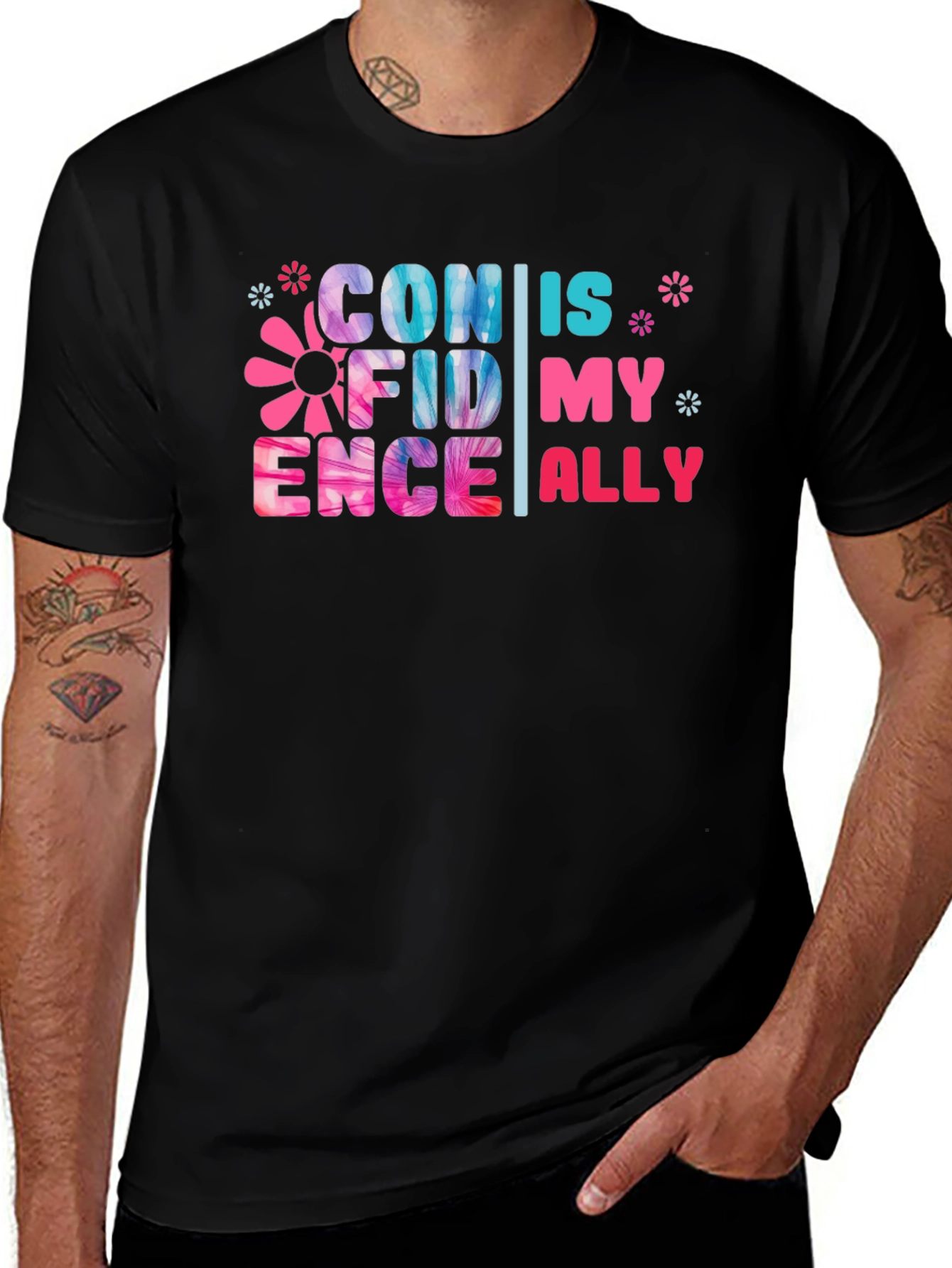 Confidence is My Ally Black Graphic Tee