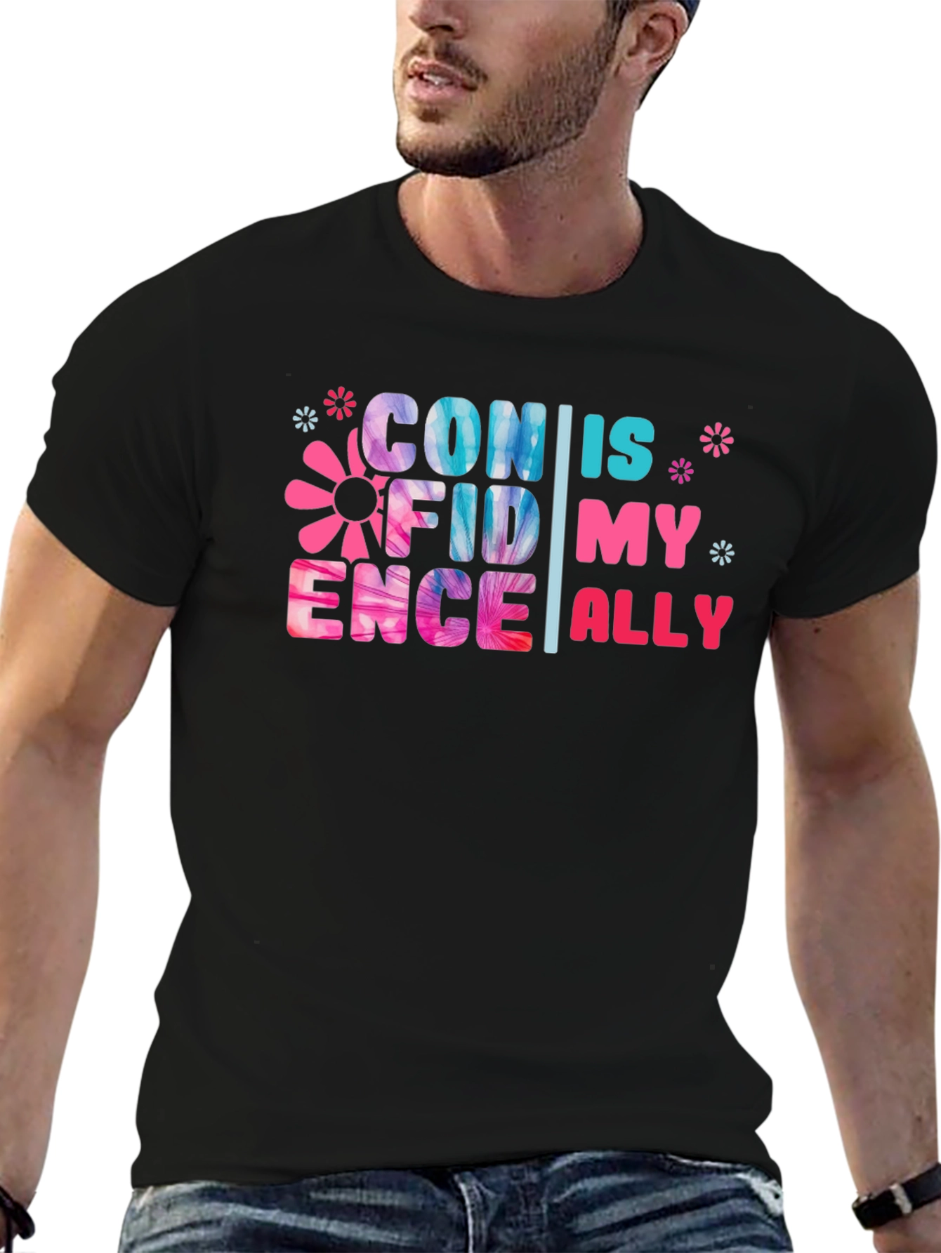 Confidence is My Ally Black Graphic Tee