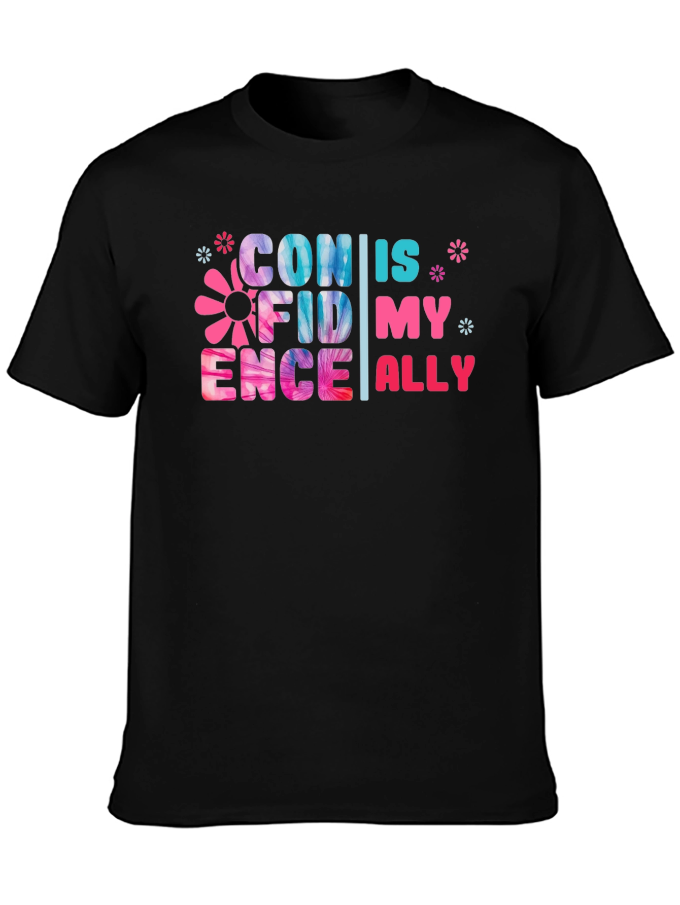 Confidence is My Ally Black Graphic Tee