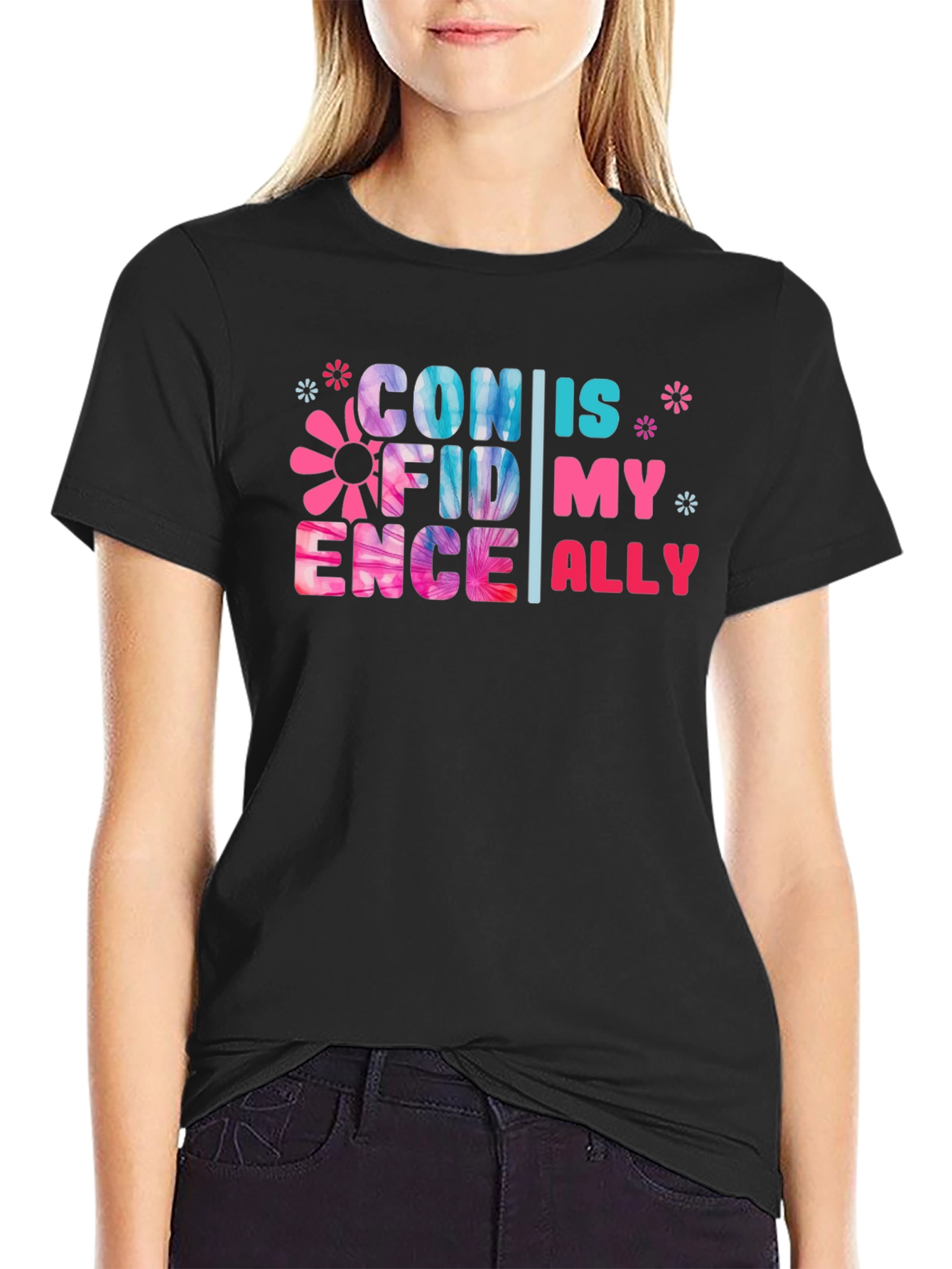 Confidence is My Ally Black Graphic Tee