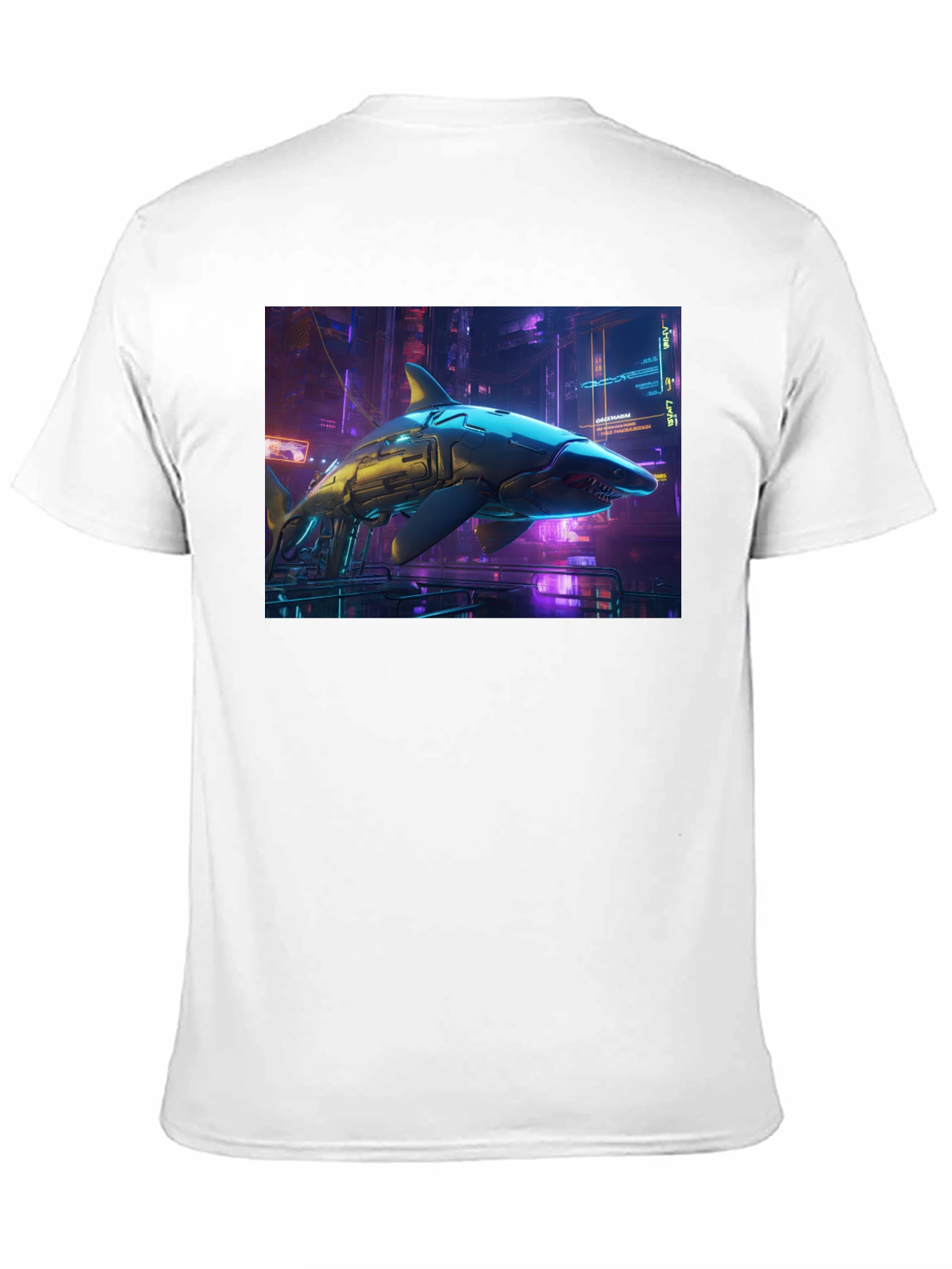 Cyberpunk Shark Graphic T-Shirt