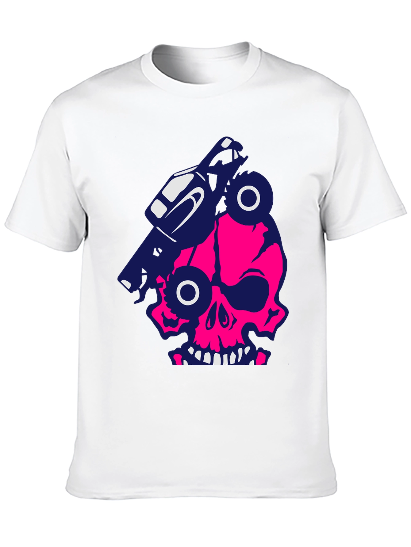 Skull Monster Truck Graphic Tee - Bold Style