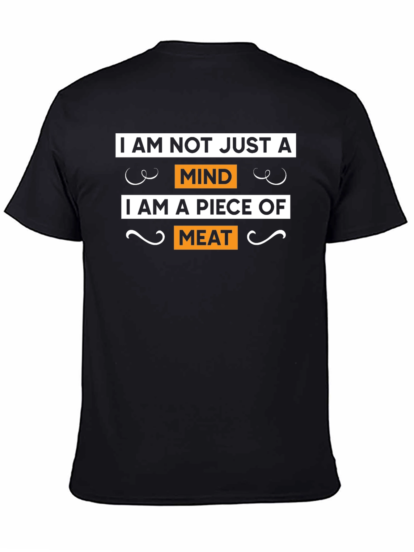 Humorous Mind & Meat Black Graphic T-Shirt