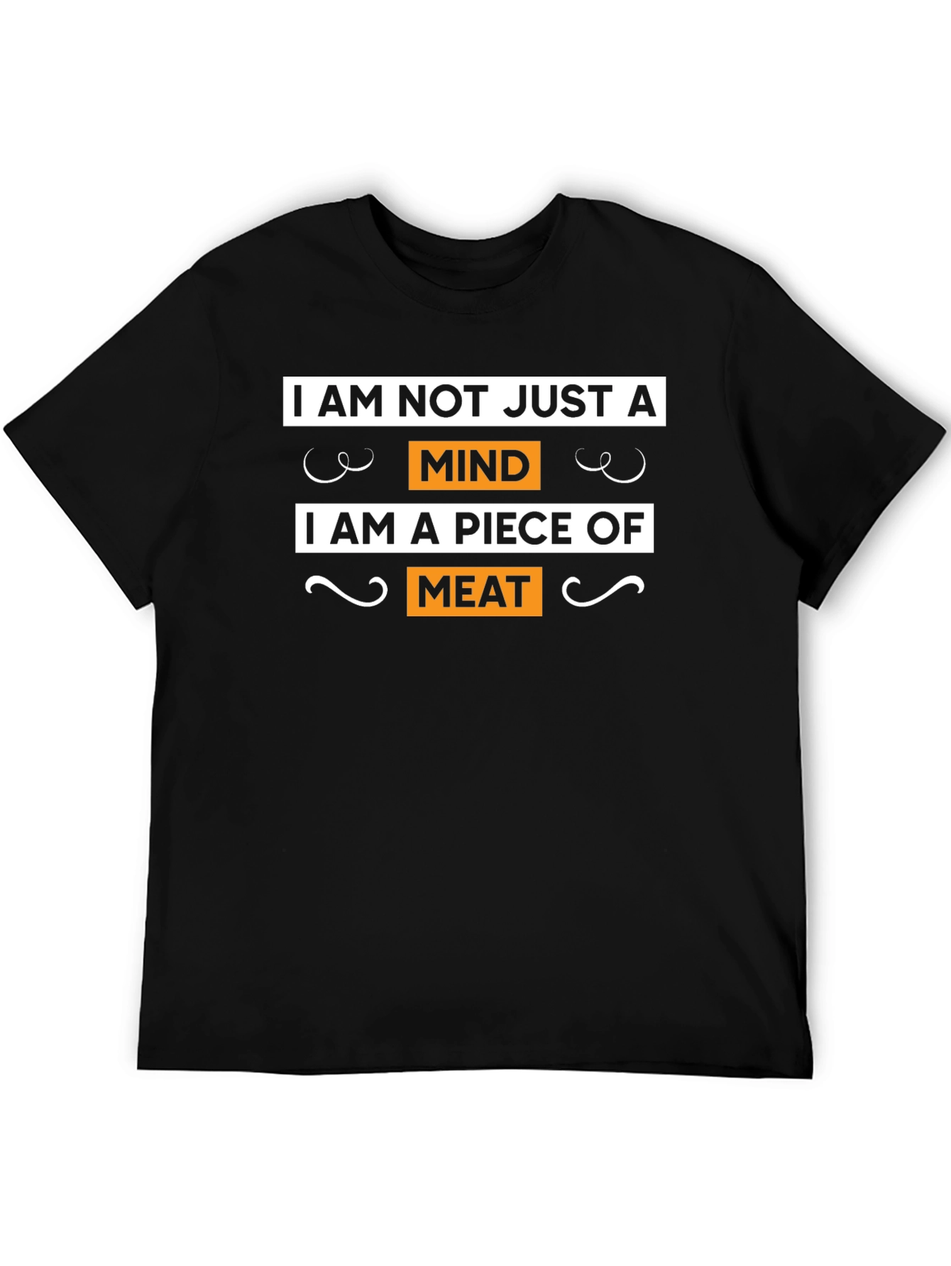Humorous Mind & Meat Black Graphic T-Shirt
